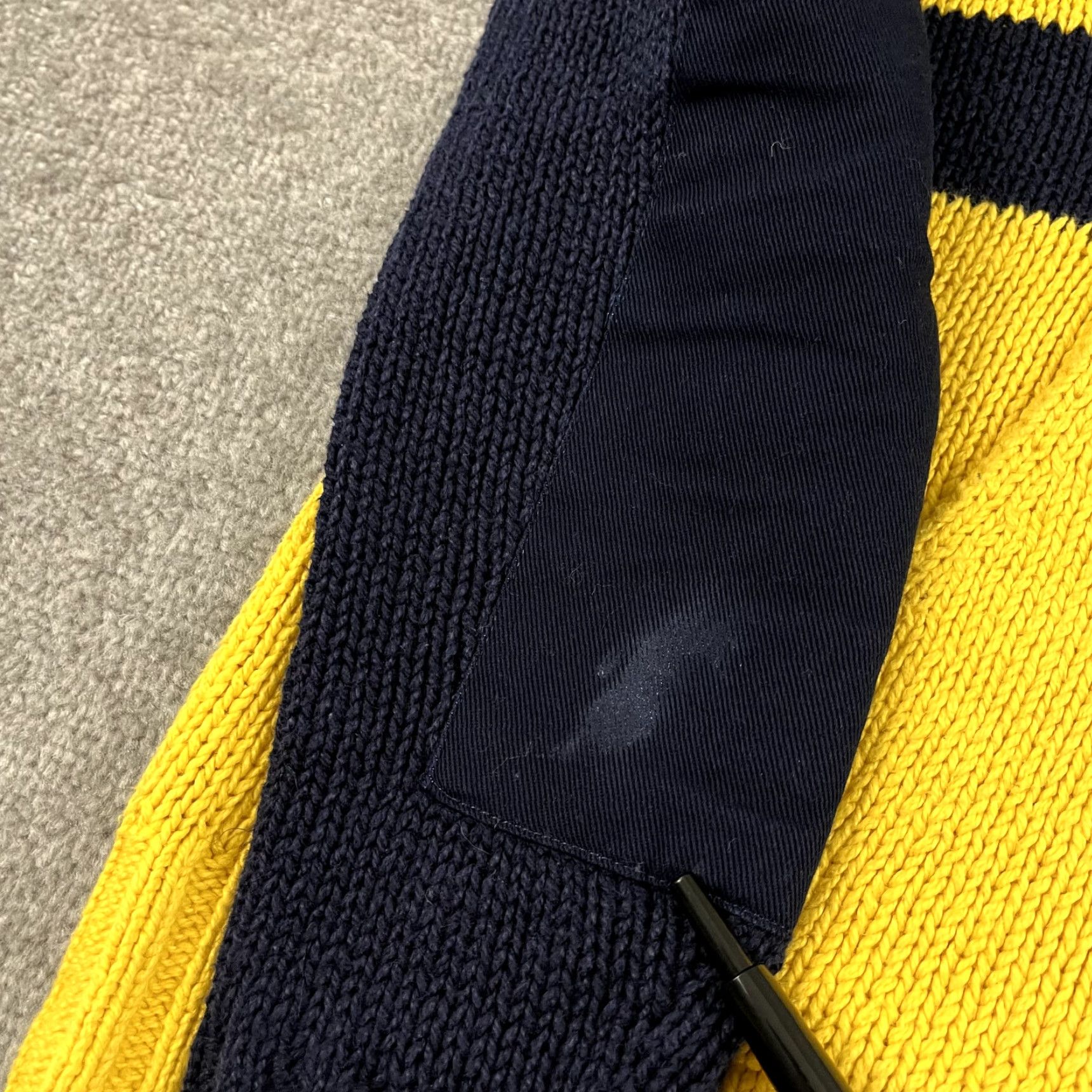 Polo Ralph Lauren POLO RALPH LAUREN Sweater Nautical Mens Medium Blue Yellow Linen Cotton Shawl Size US M / EU 48-50 / 2 - 6 Thumbnail