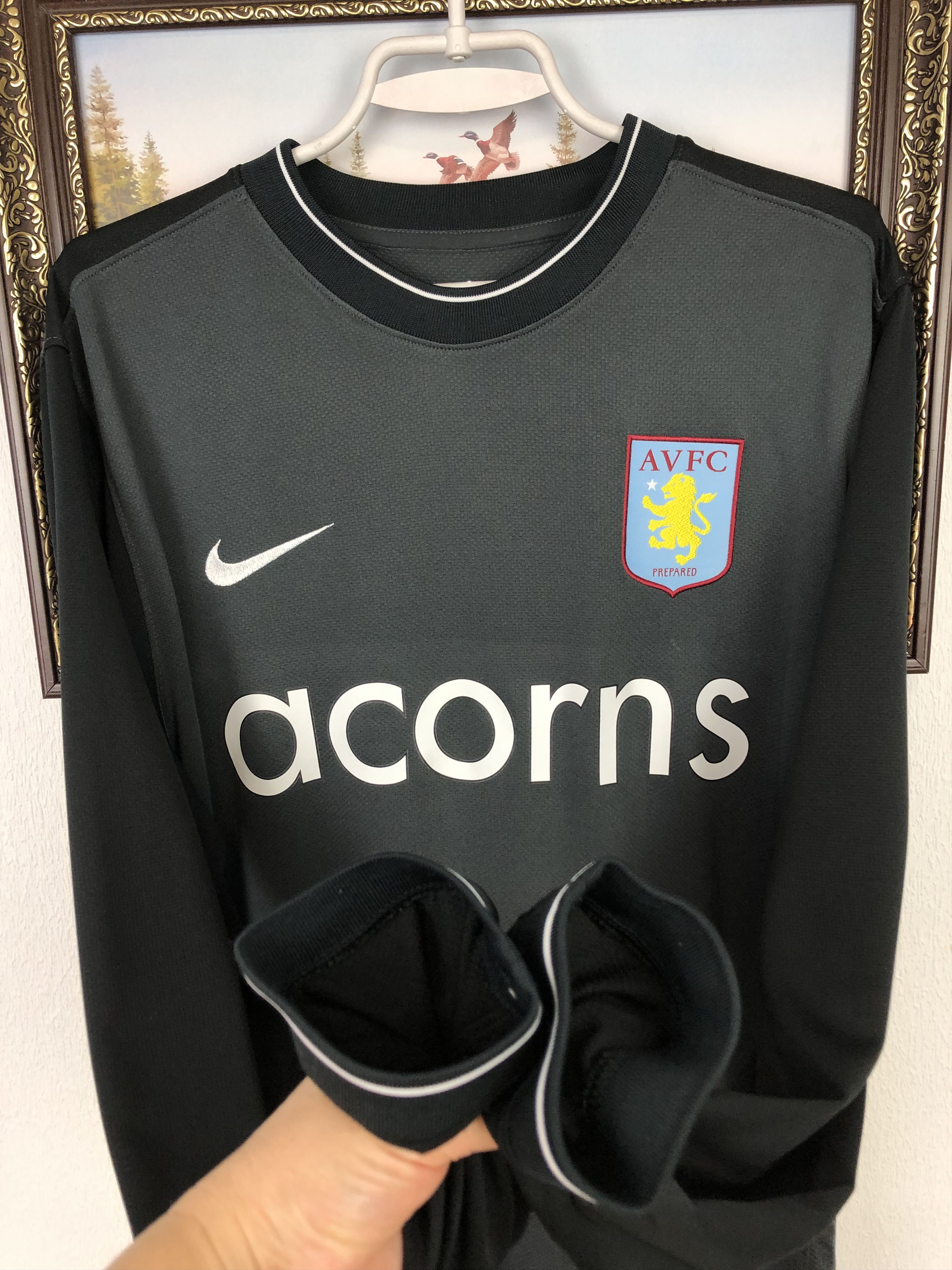 Nike Aston Villa Goalkeeper football shirt Player Issue Tee Y2K Size US XL / EU 56 / 4 - 5 Thumbnail