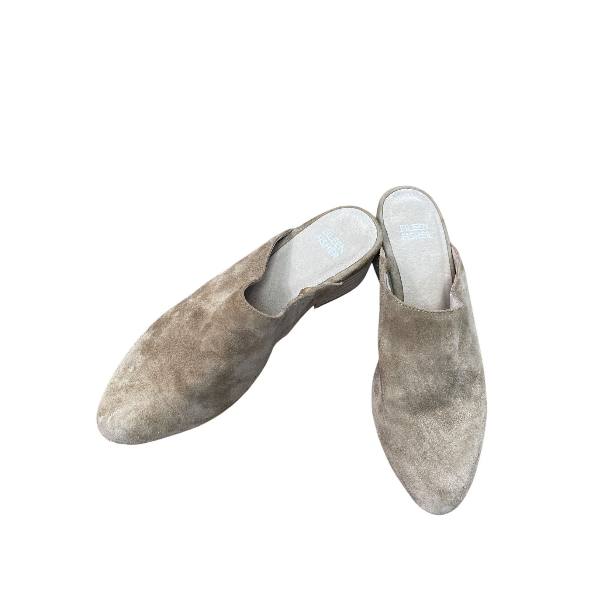 Eileen Fisher Eileen Fisher Womens Tan Suede Block Mules Shoes Size 5 SKU Size US 5 / IT 35 - 14 Thumbnail