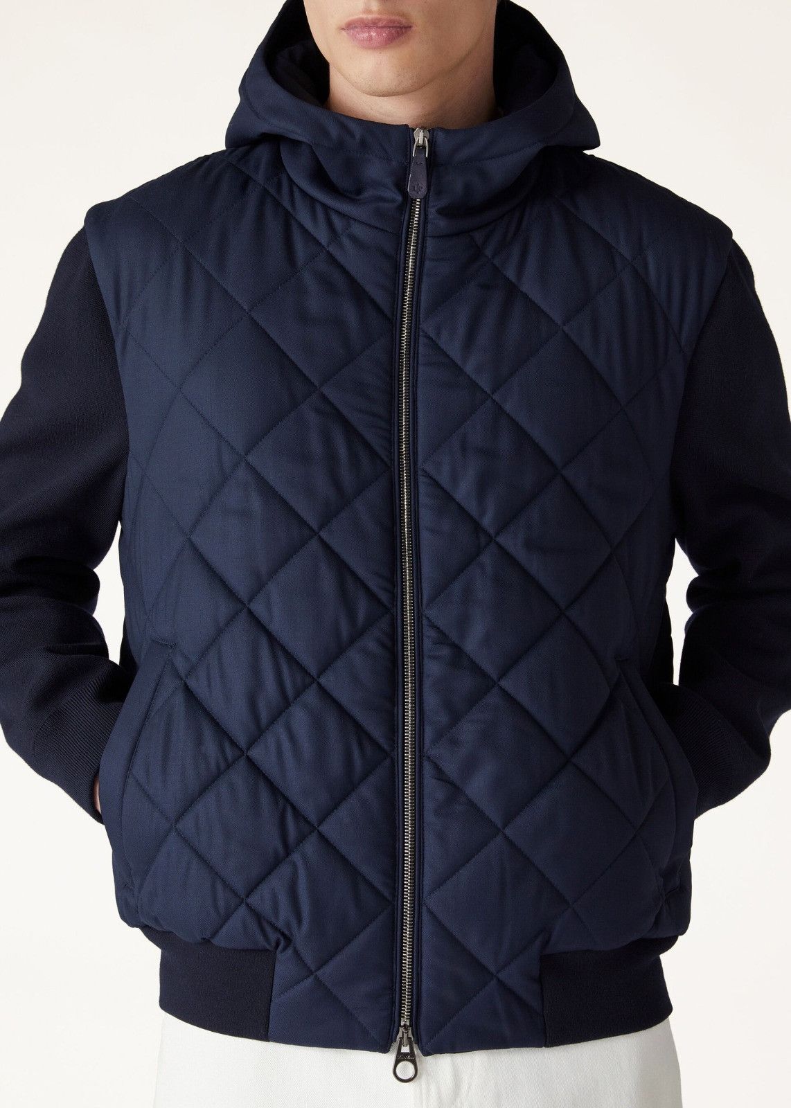 Loro Piana o1srvl11e0125 Ampay Hooded Bomber Jacket in Navy Blue Size US M / EU 48-50 / 2 - 4 Thumbnail