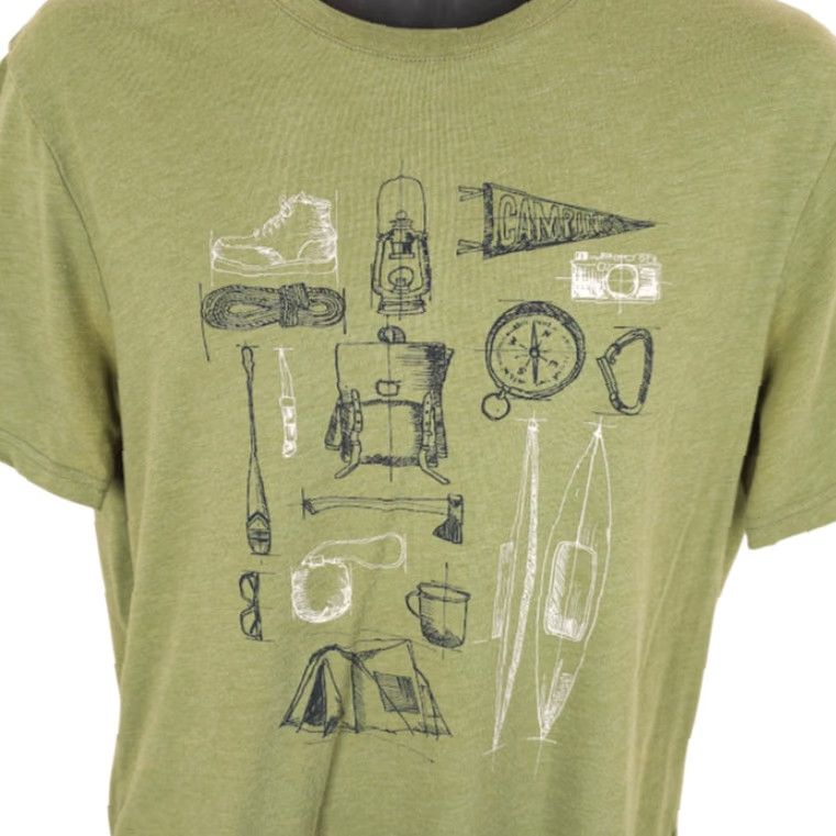 Banana Republic Banana Republic Camping T Shirt Mens Size M Green Outdoors Wilderness Hiking Canoeing Nature Shirt Mens Beach Trekking Camping T Shirt Mens Size US M / EU 48-50 / 2 - 2 Thumbnail