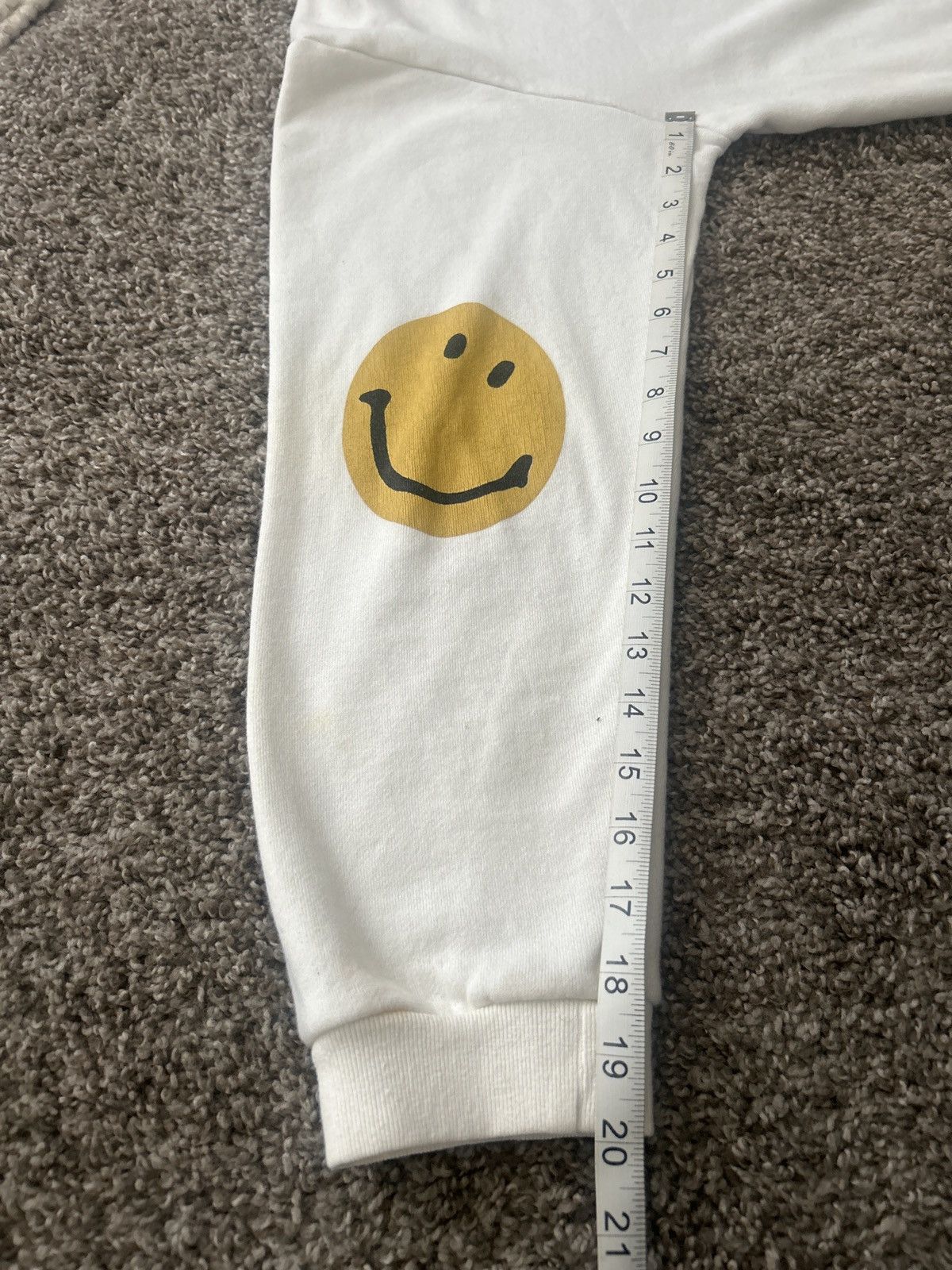 Kapital × Kapital Kountry FINAL DROP *Kapital Smiley Long Sleeve White Sweatshirt Size US L / EU 52-54 / 3 - 5 Thumbnail