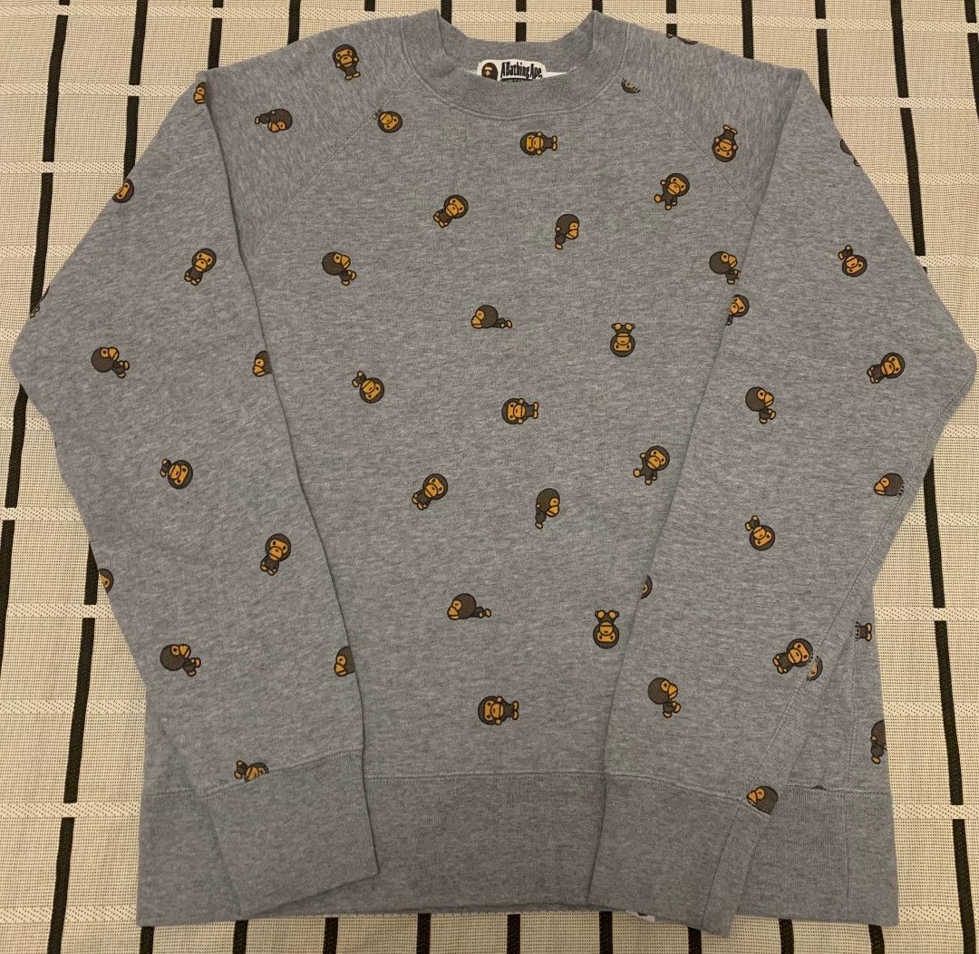Bape Bape Gray Hoodie M Men Size US M / EU 48-50 / 2 - 1 Thumbnail