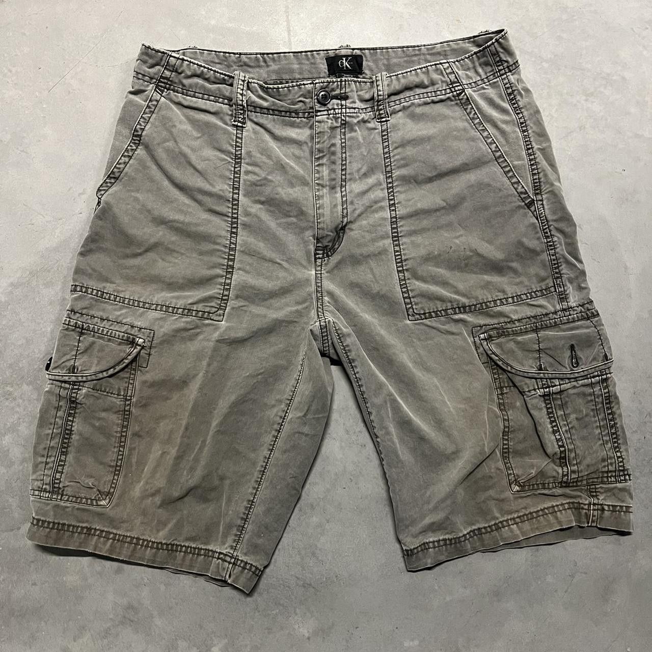 Calvin Klein Crazy Vintage Y2K/2000s Baggy Grunge Skater Style Calvin Klein grey Cargo Pants! Size US 36 / EU 52 - 1 Thumbnail