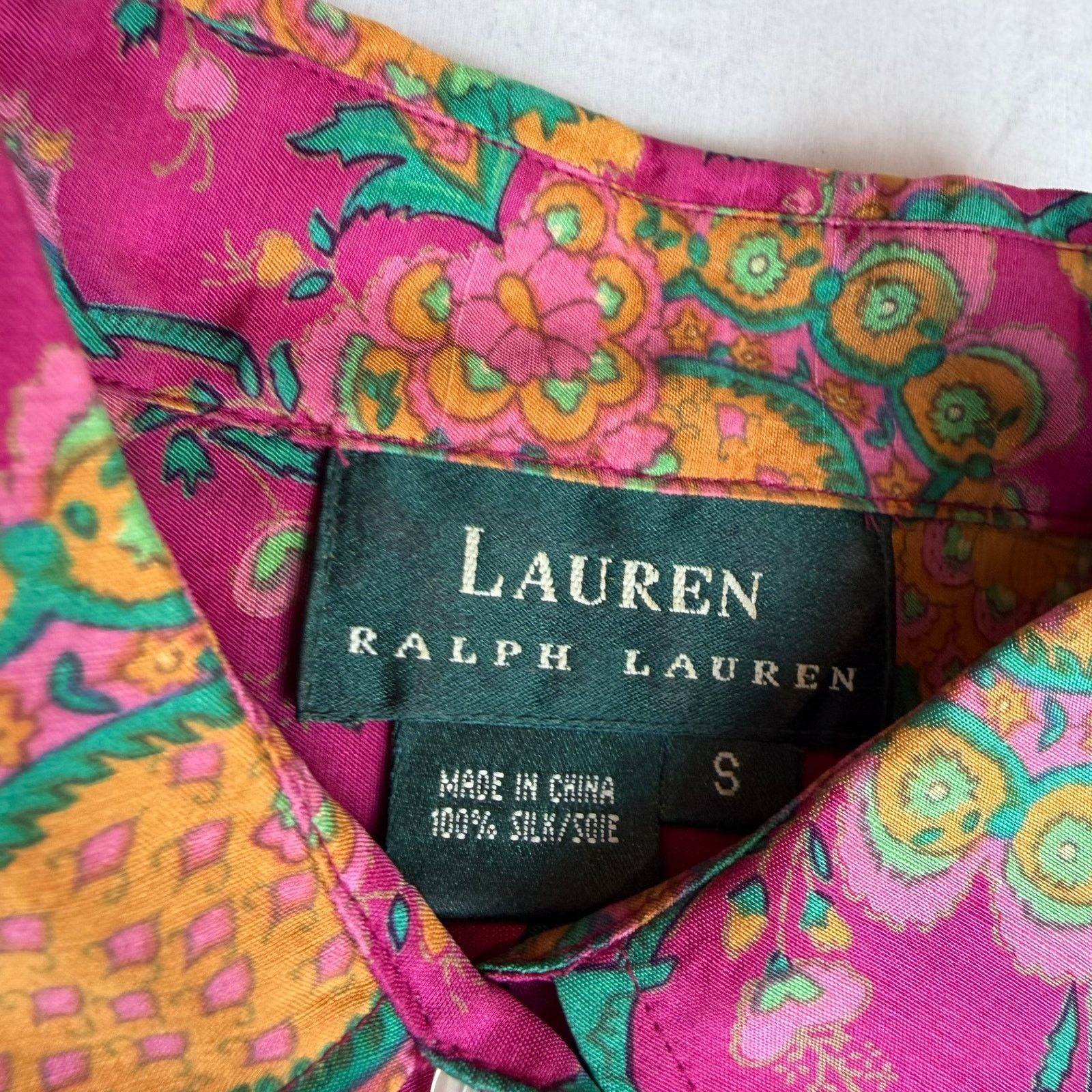 Lauren Ralph Lauren Lauren Ralph Lauren Paisley Silk Button Shirt S Size S / US 4 / IT 40 - 3 Thumbnail