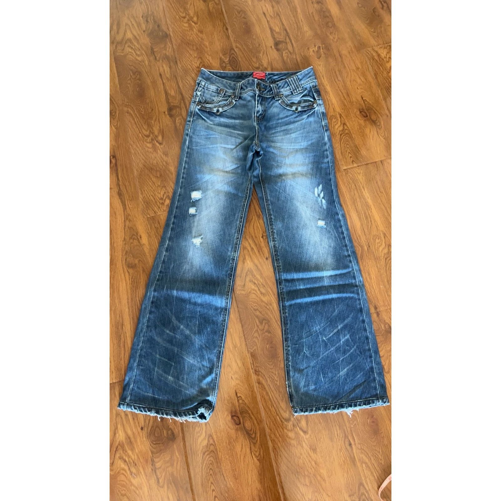 Hysteric Glamour Vintage Japanese Brand Faded Lowrise Bootcut Denim Jeans Size 30" / US 8 / IT 44 - 2 Thumbnail