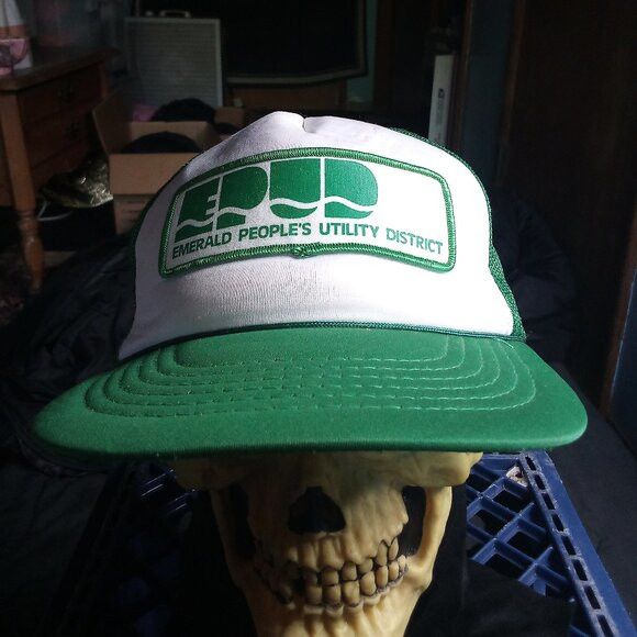 Other DS Vintage Emerald People's Utility District Trucker Hat Size ONE SIZE - 1 Thumbnail