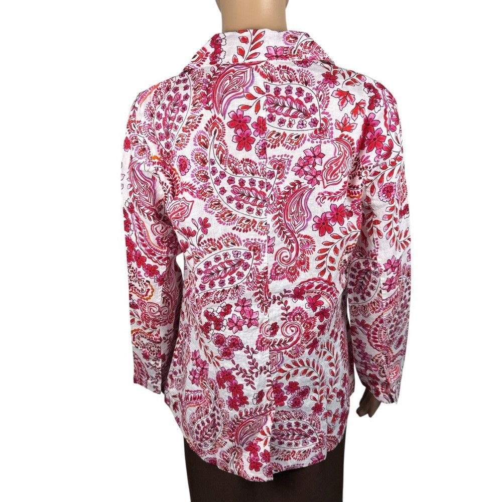 Johnny Was NWT New $255 Johnny Was Lillet Linen Floral Blazer Size XS Size XS / US 0-2 / IT 36-38 - 5 Thumbnail
