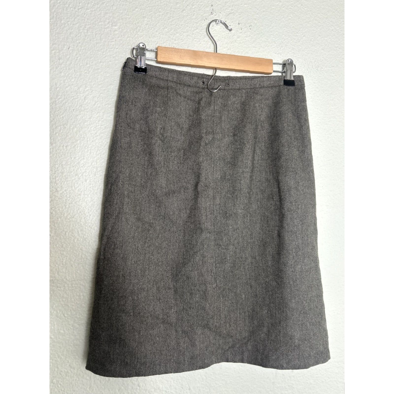 Banana Republic Banana Republic Skirt Gray Wool Stretch A-Line Side Zip 2 Knee Length Women MPN 26X21 Size 26" / US 2 / IT 38 - 6 Thumbnail