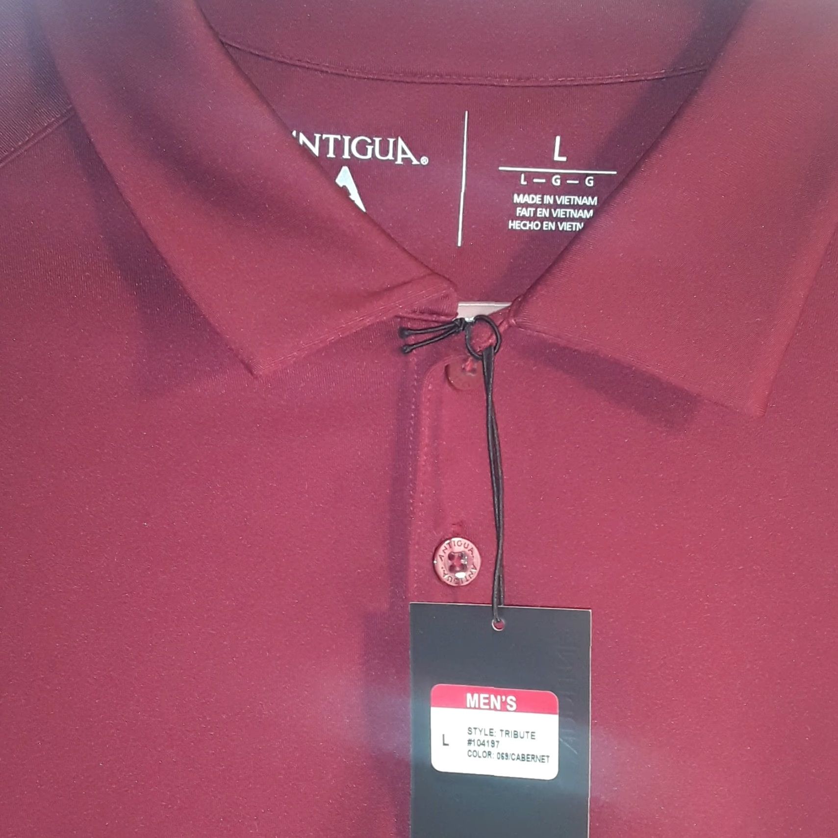 Mango ANTIGUA SHIRT Mens COLLARED 24 x 32 fast dry Mango Cabernet Midas SS Polo NWT Size L / US 10 / IT 46 - 4 Thumbnail