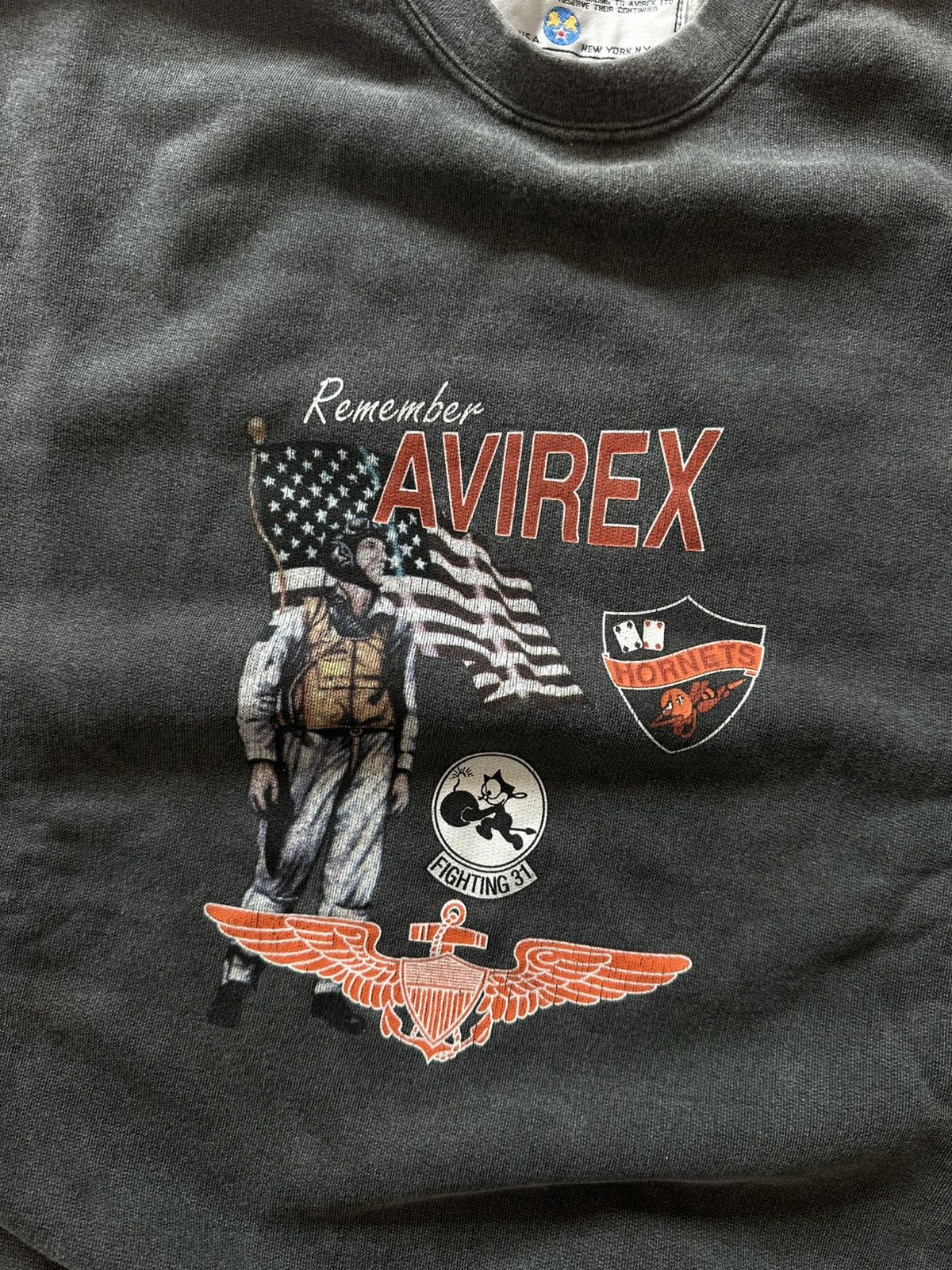 Avirex Avirex USA 90’ sweatshirt Vintage boxy fit cropped Size US L / EU 52-54 / 3 - 2 Thumbnail