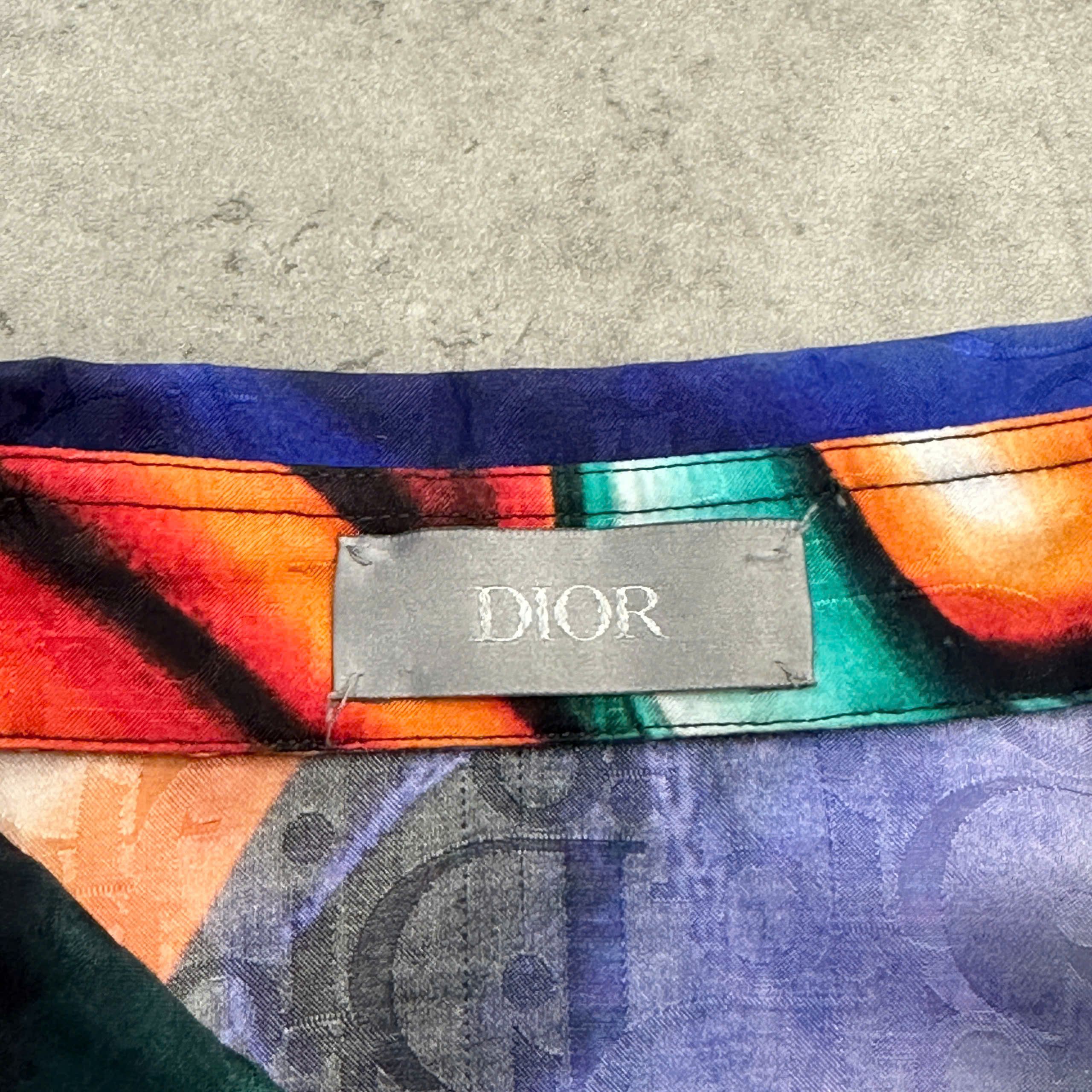 Christian Dior Monsieur DIOR x KENNY SCHARF MULTICOLOR SWIRL OBLIQUE SHIRT Size US XXS / EU 40 - 3 Thumbnail