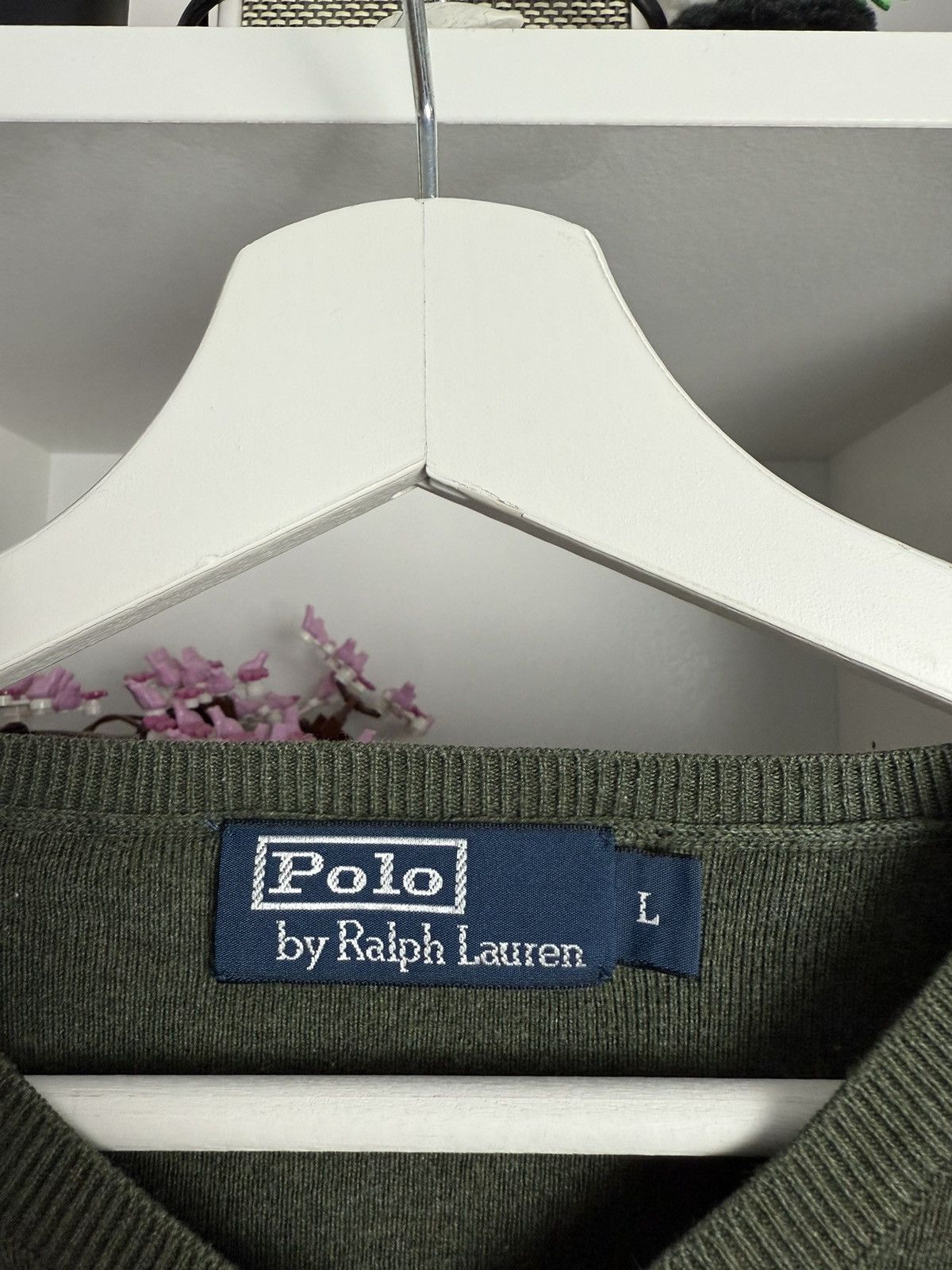 Designer × Polo Ralph Lauren × Ralph Lauren Vintage y2k Polo Ralph Lauren khaki v neck sweater L luxury Size US L / EU 52-54 / 3 - 4 Thumbnail