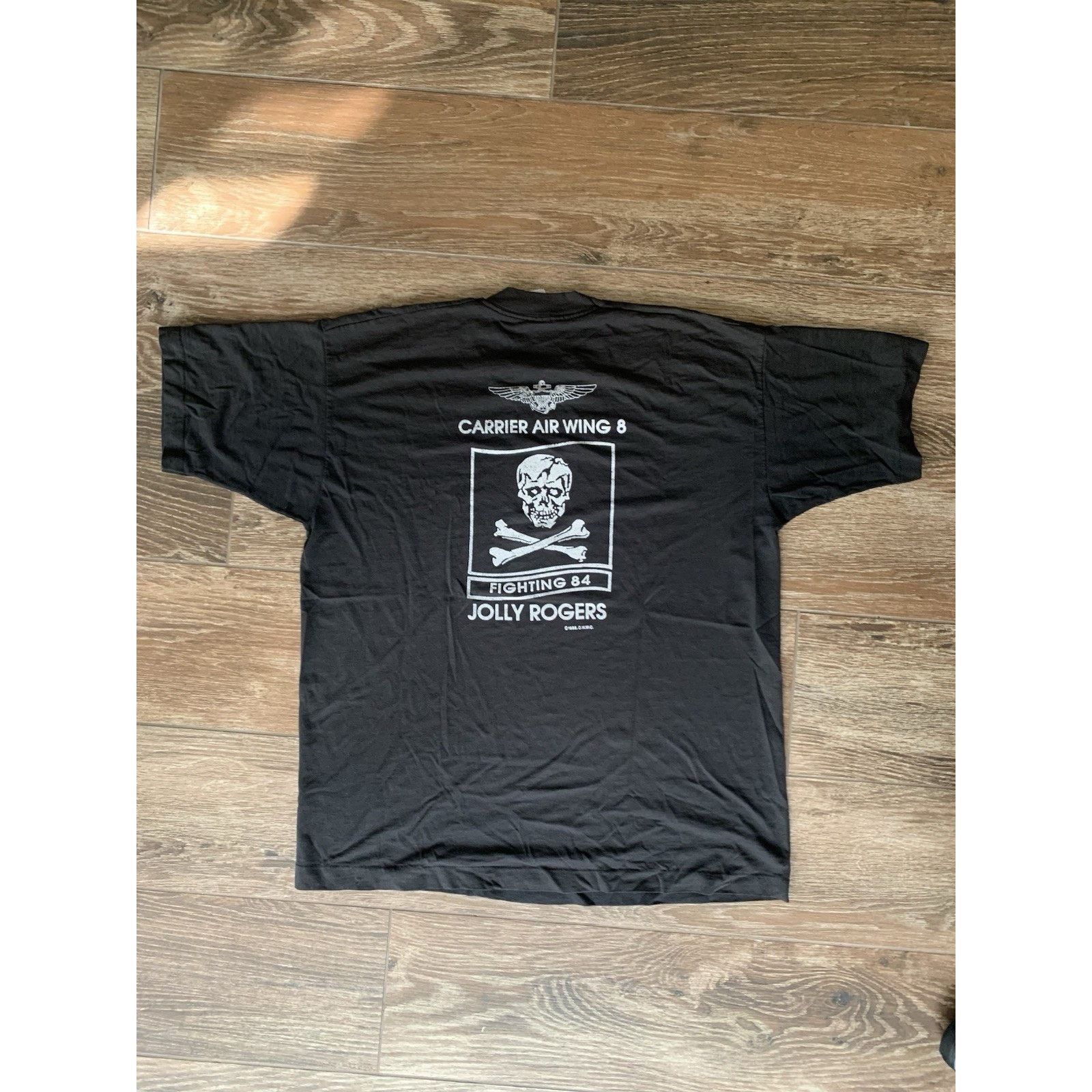 Fruit Of The Loom Vintage 1988 Carrier Wing 8 Tee Size Large Size US L / EU 52-54 / 3 - 4 Thumbnail