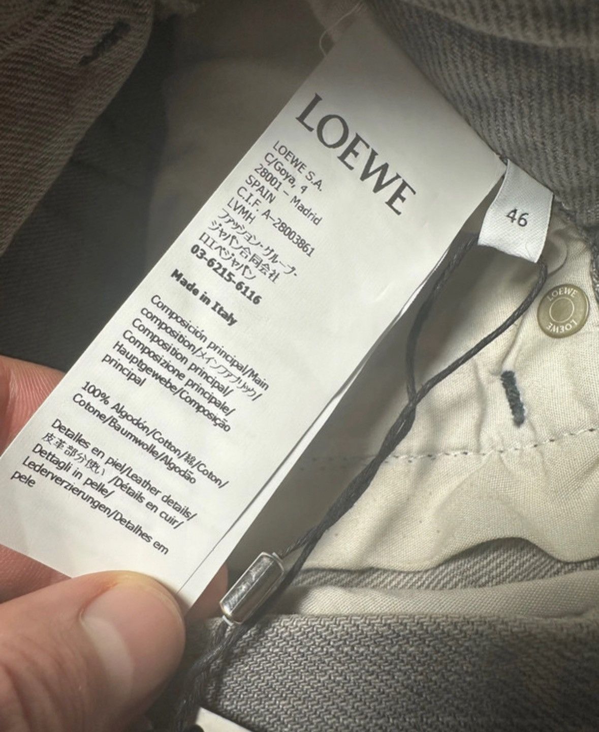 Loewe Loewe SS25 baggy grey denim Sz46 / US30 Size US 30 / EU 46 - 6 Thumbnail