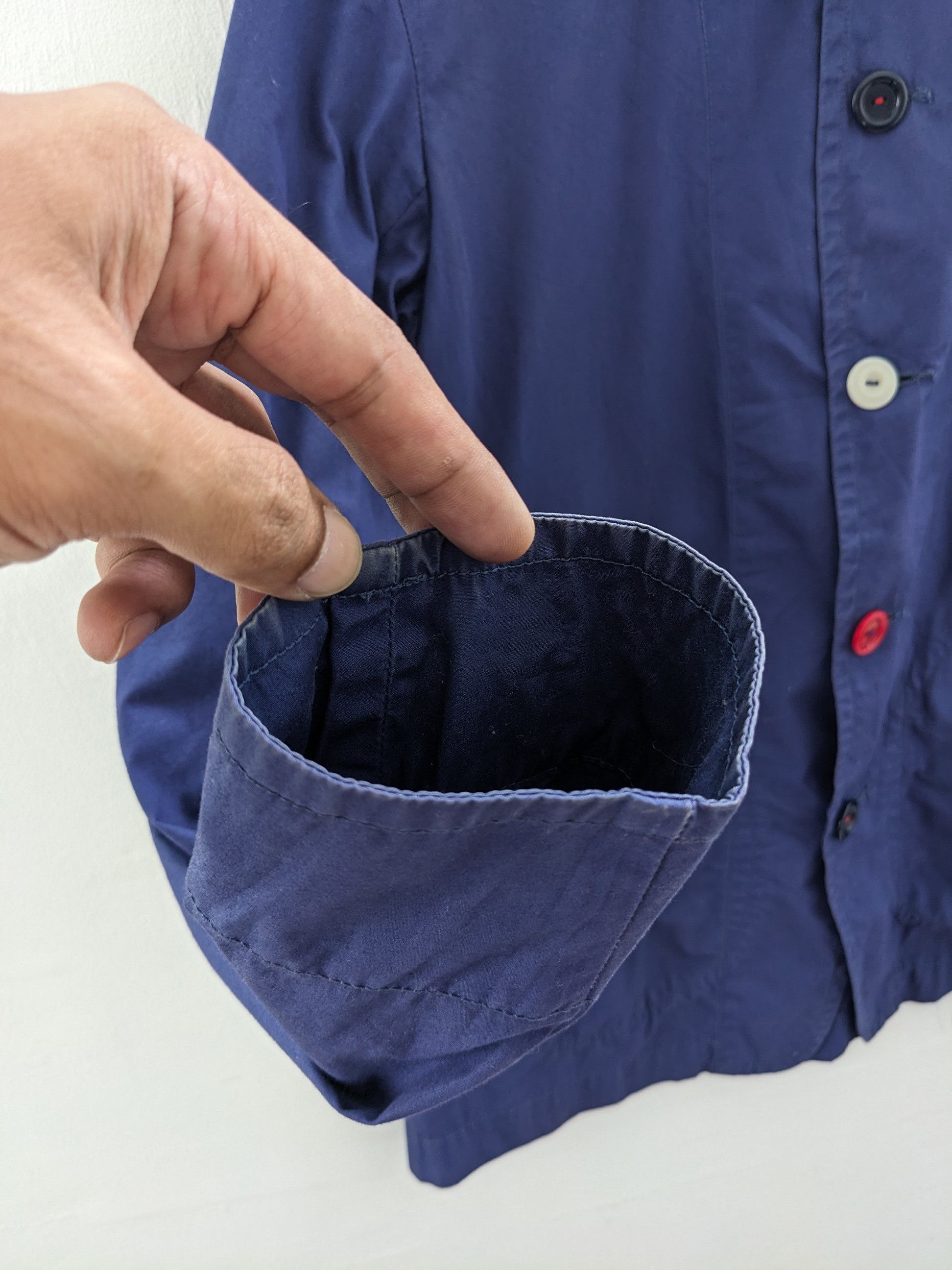 Danton × Le Grande Bleu (L.G.B.) × Vintage Vintage Danton Vetements de Travail Button Up Shirt Size M / US 6-8 / IT 42-44 - 5 Thumbnail