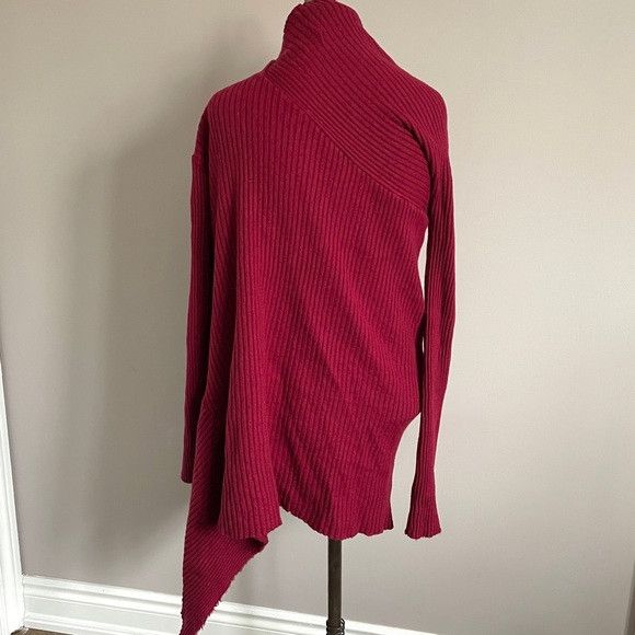 Marques'Almeida Marques Almeida Burgundy Ribbed Merino Wool Sweater - XS/S Size XS / US 0-2 / IT 36-38 - 10 Thumbnail