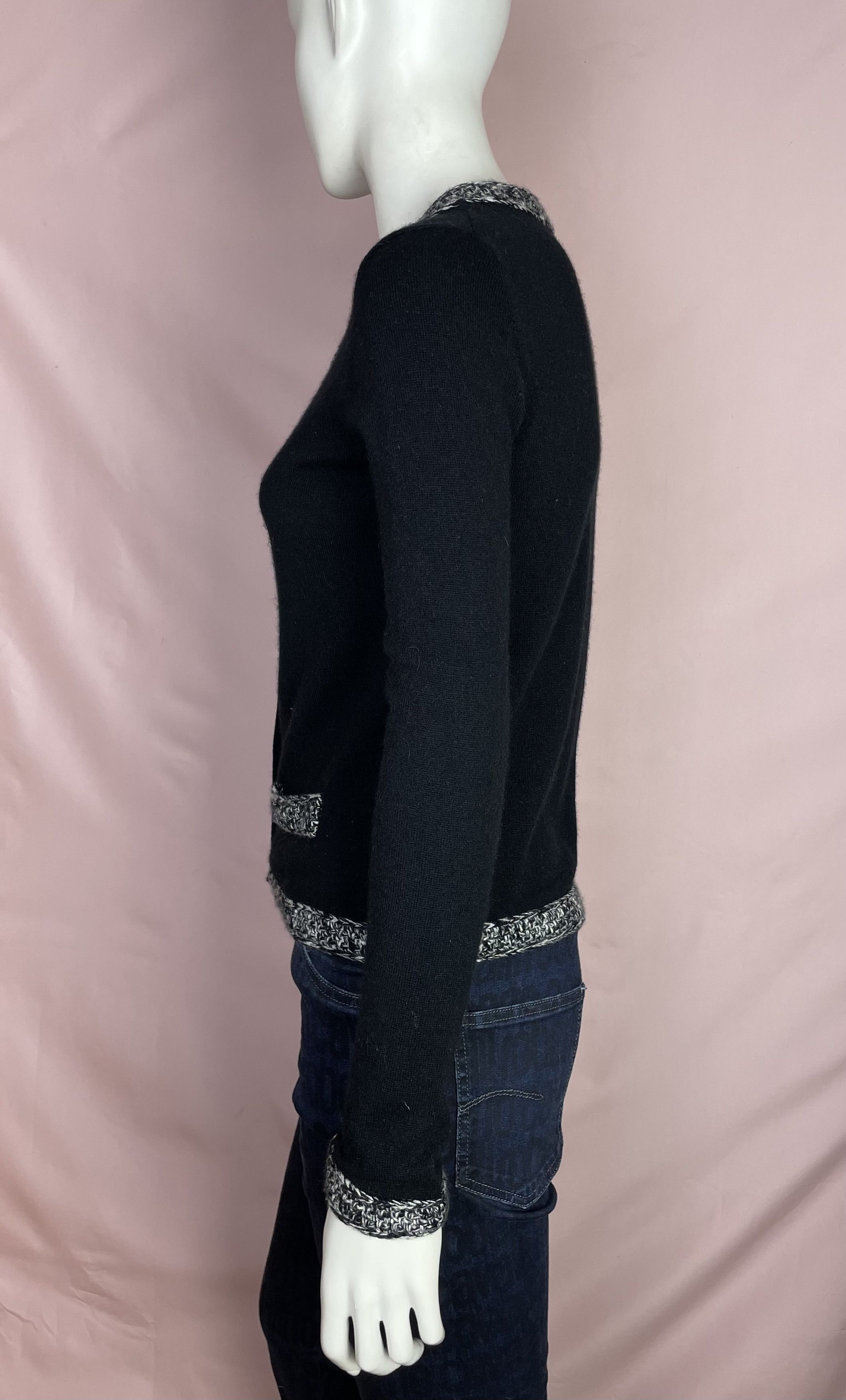 Other FFC Wool Cashmere Black Cardigan Size S Size S / US 4 / IT 40 - 2 Thumbnail