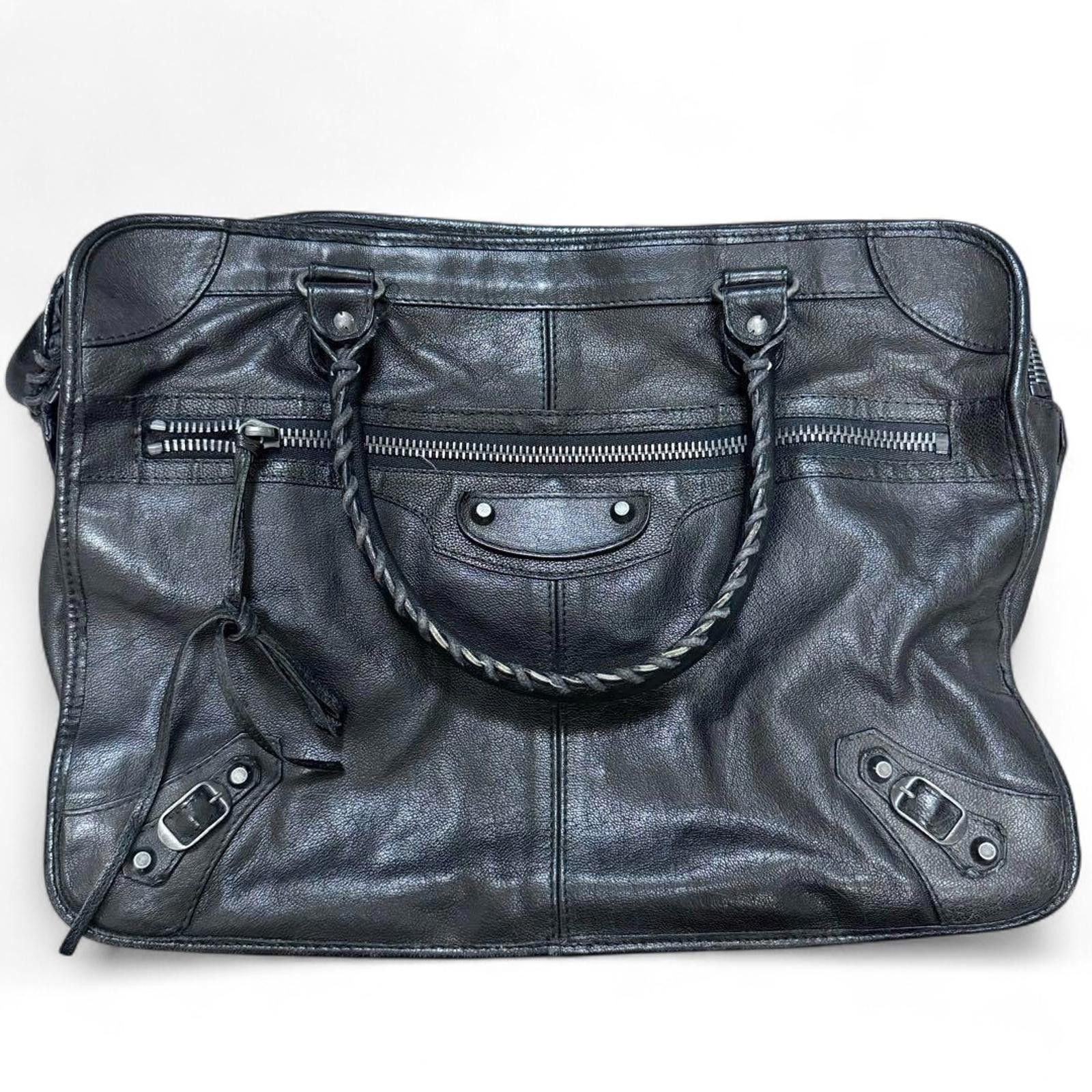 Balenciaga Balenciaga - Black Leather Handbag Size ONE SIZE - 2 Thumbnail
