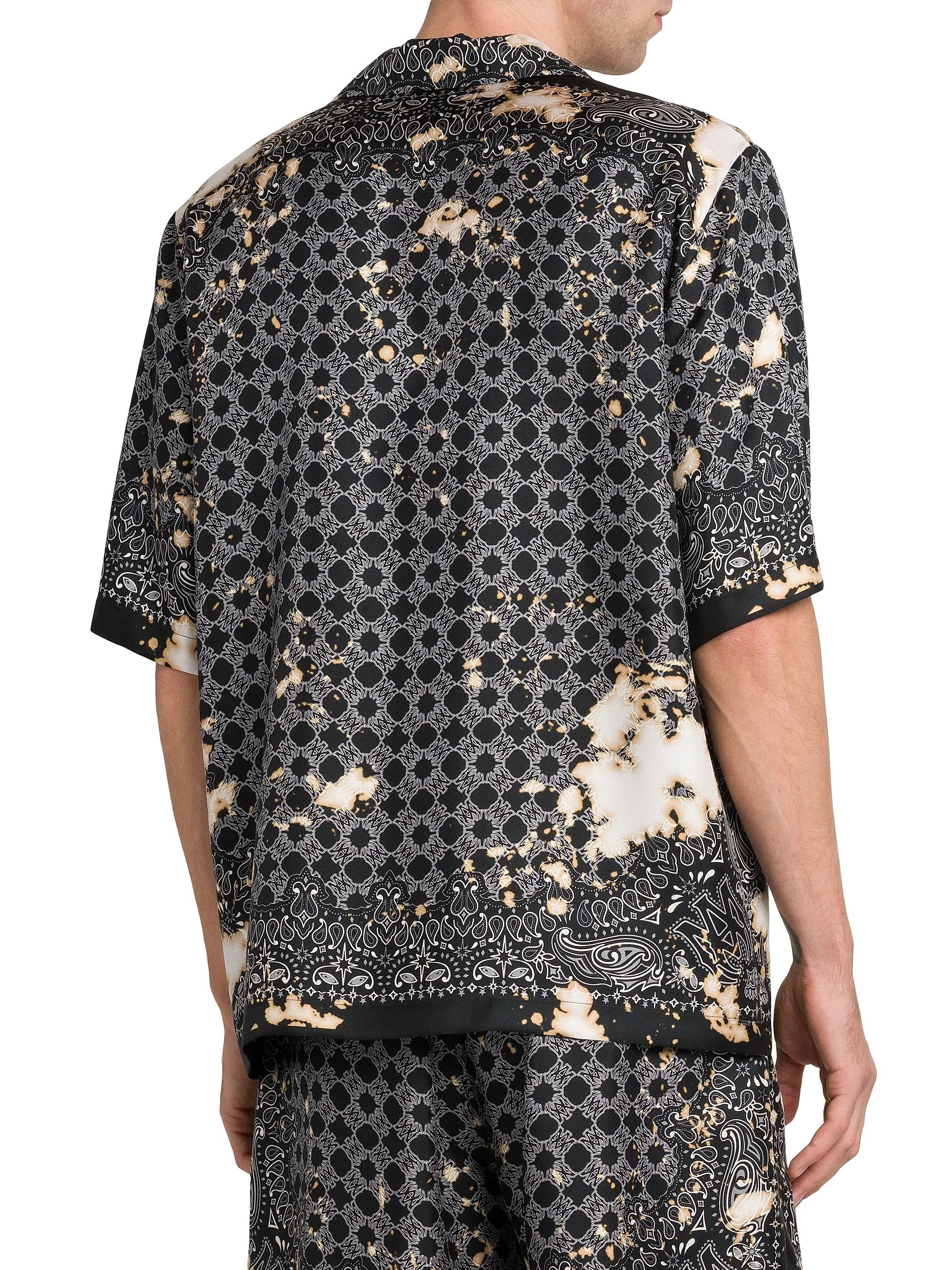 Amiri os11x0226 Bleach Bandana Bowling Shirt in Multicolor Size US S / EU 44-46 / 1 - 6 Thumbnail