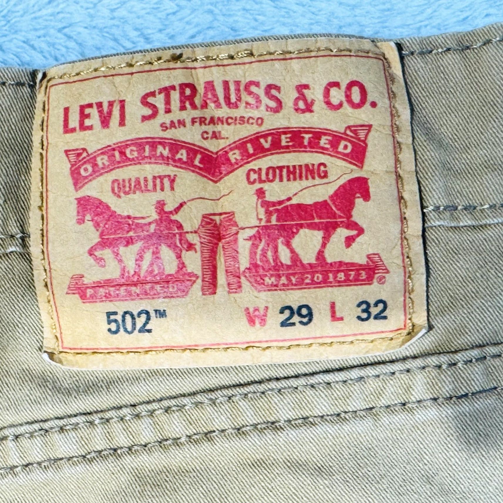 Levi's Levi's 502 Jeans Mens 29x32 Brown Denim Zip Fly Mid Rise Tapered Regular Pockets Leather Patch Cowboy Logo 5-Pocket Cotton Size US 29 - 3 Thumbnail