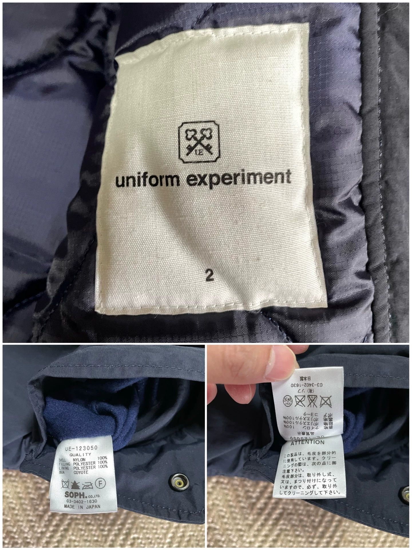 uniform experiment UE 5-Star Collar Padded Mods Coat Navy M Like New Size US M / EU 48-50 / 2 - 7 Thumbnail