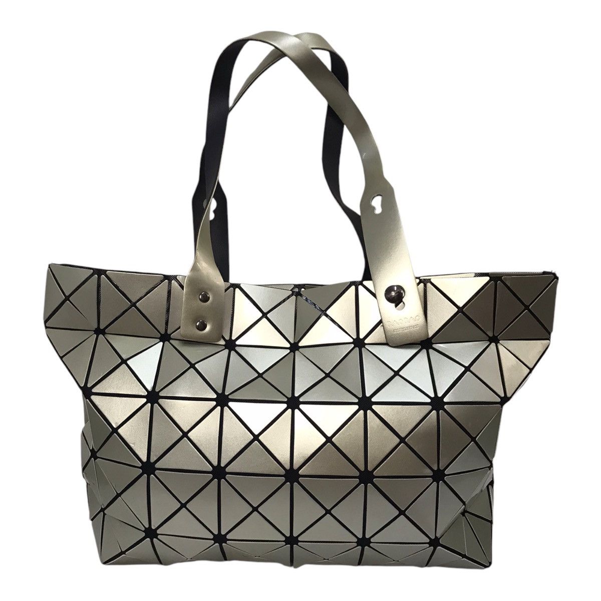 Issey Miyake × Issey Miyake Bao Bao × Japanese Brand Bao Bao Issey Miyake Rock Silver Metallic Mate Tote Bag Size ONE SIZE - 2 Thumbnail