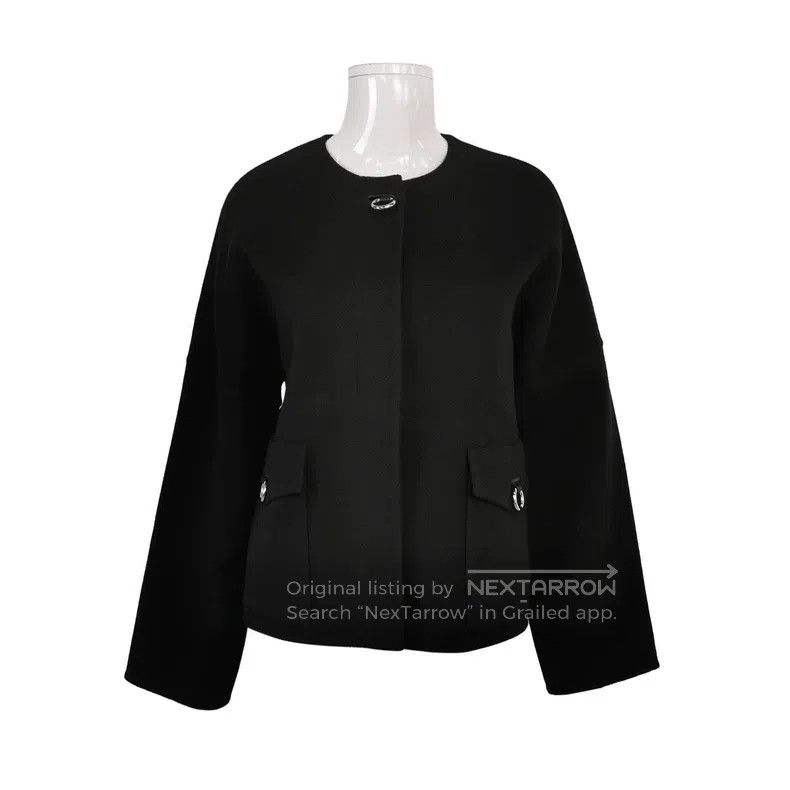 Hermes Hermes Cashmere Solid Color Crewneck Jacket Size XS / US 0-2 / IT 36-38 - 1 Thumbnail