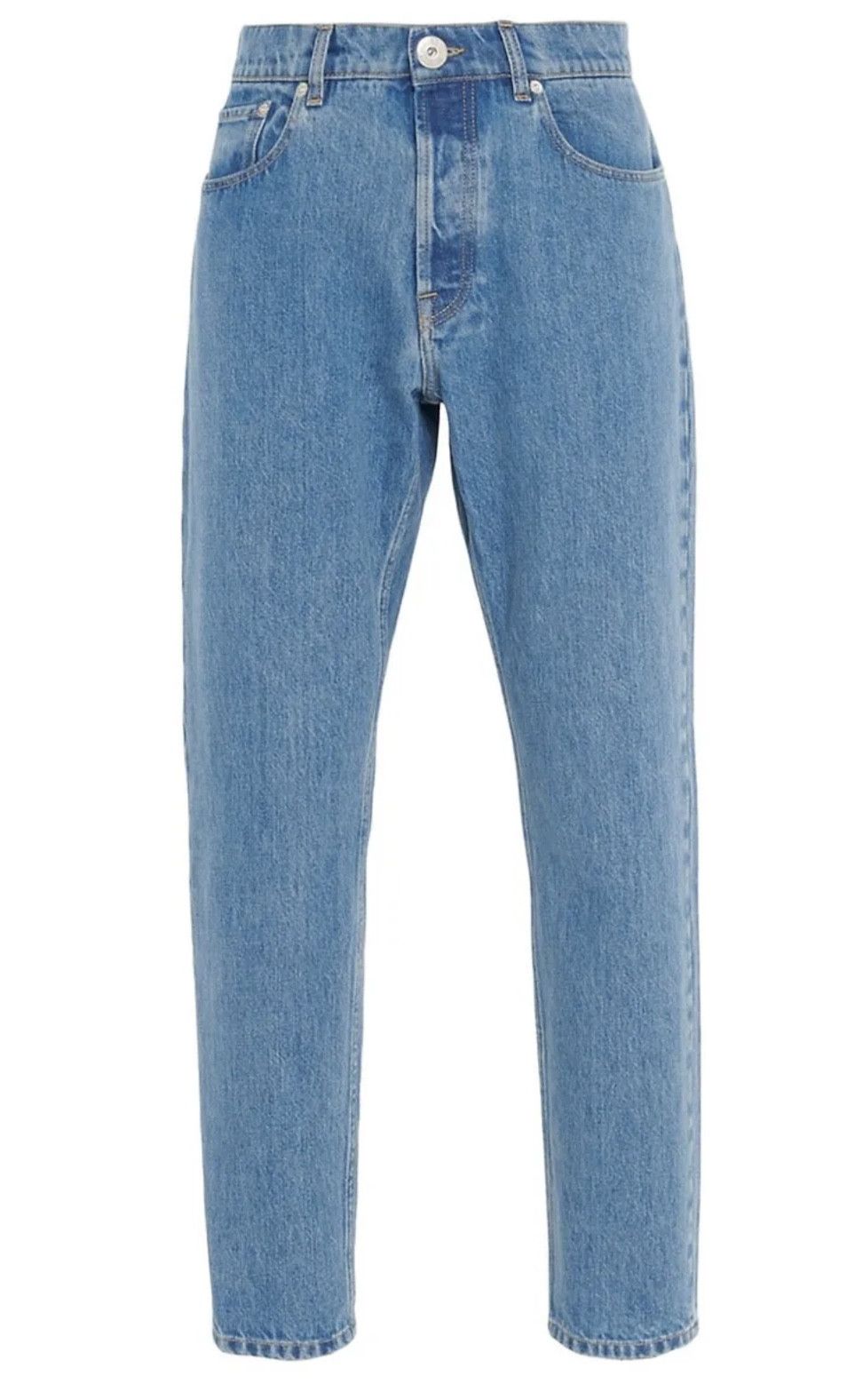 image of Lanvin Tapered Five-Pocket Jeans $695 Size 36 in Blue, Men's