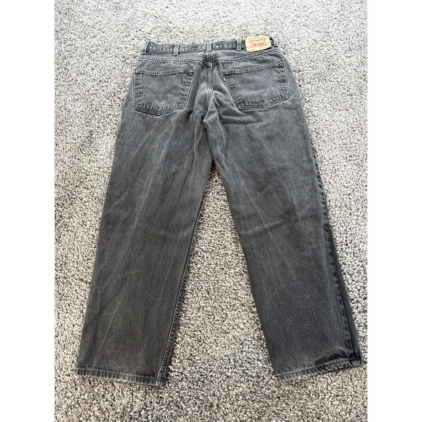 Levi's VINTAGE Levi's 550 Jeans Mens 38x30 Black Relaxed Baggy Denim 90s Grunge Straight USA Mens Size US 38 / EU 54 - 7 Thumbnail