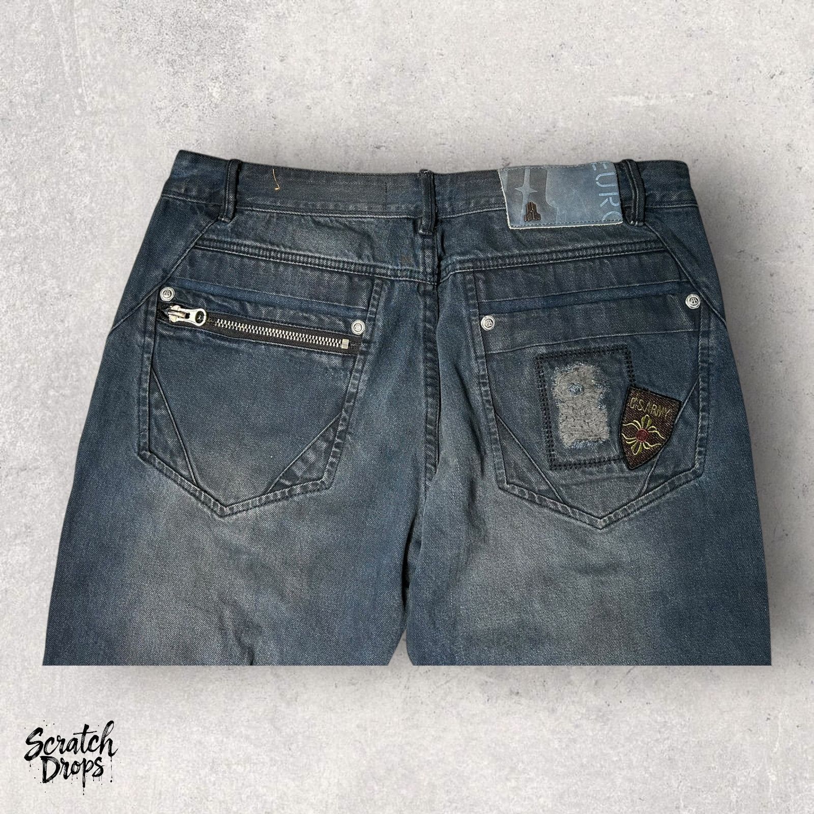 Other Kaykay Men's Jeans Size 36 NWT Vintage Y2K Patch Distressed Size US 36 / EU 52 - 2 Thumbnail