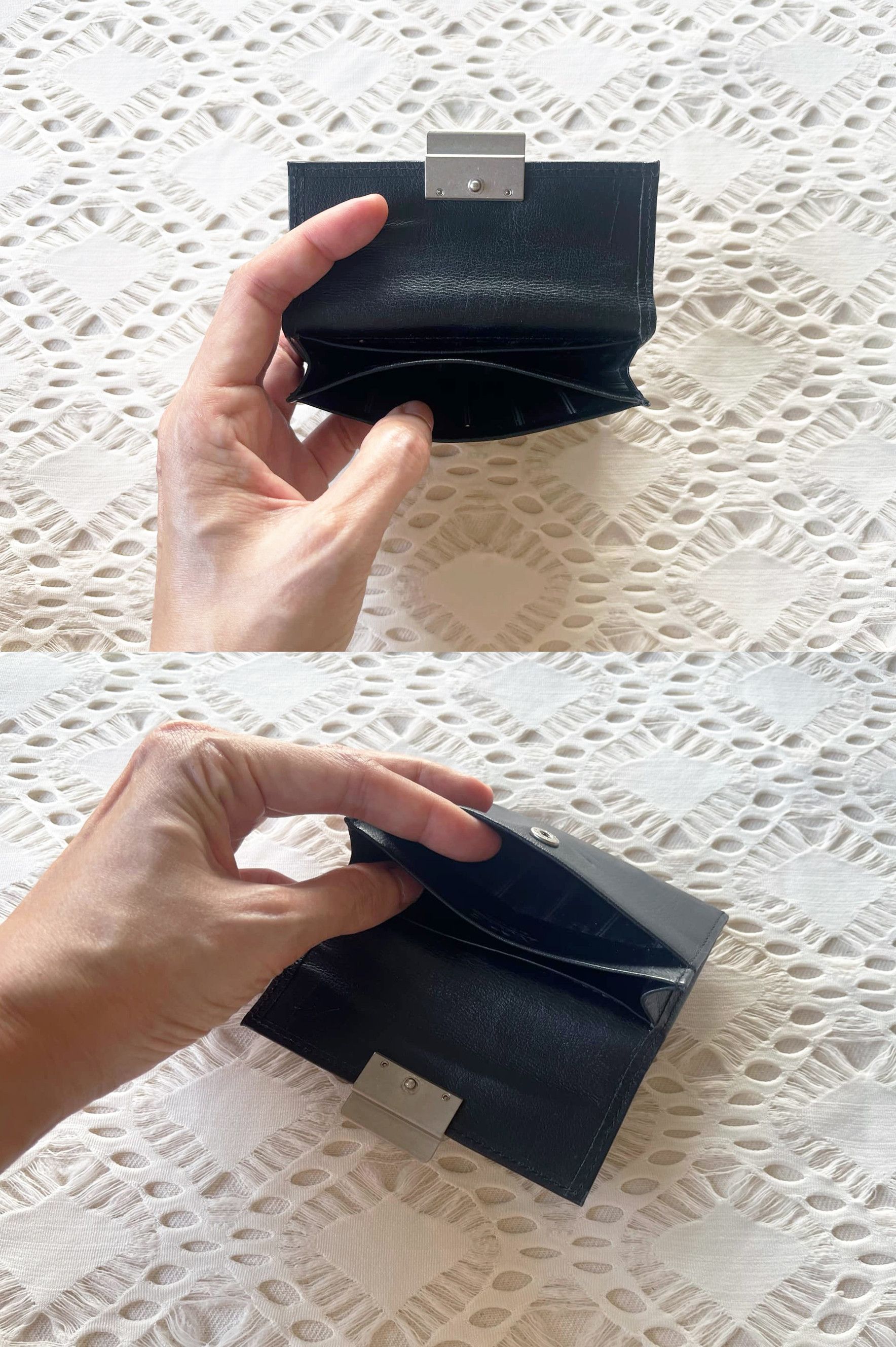 Vintage 90s 'NICOLE' Small and thin size black genuine card holder Size ONE SIZE - 9 Thumbnail