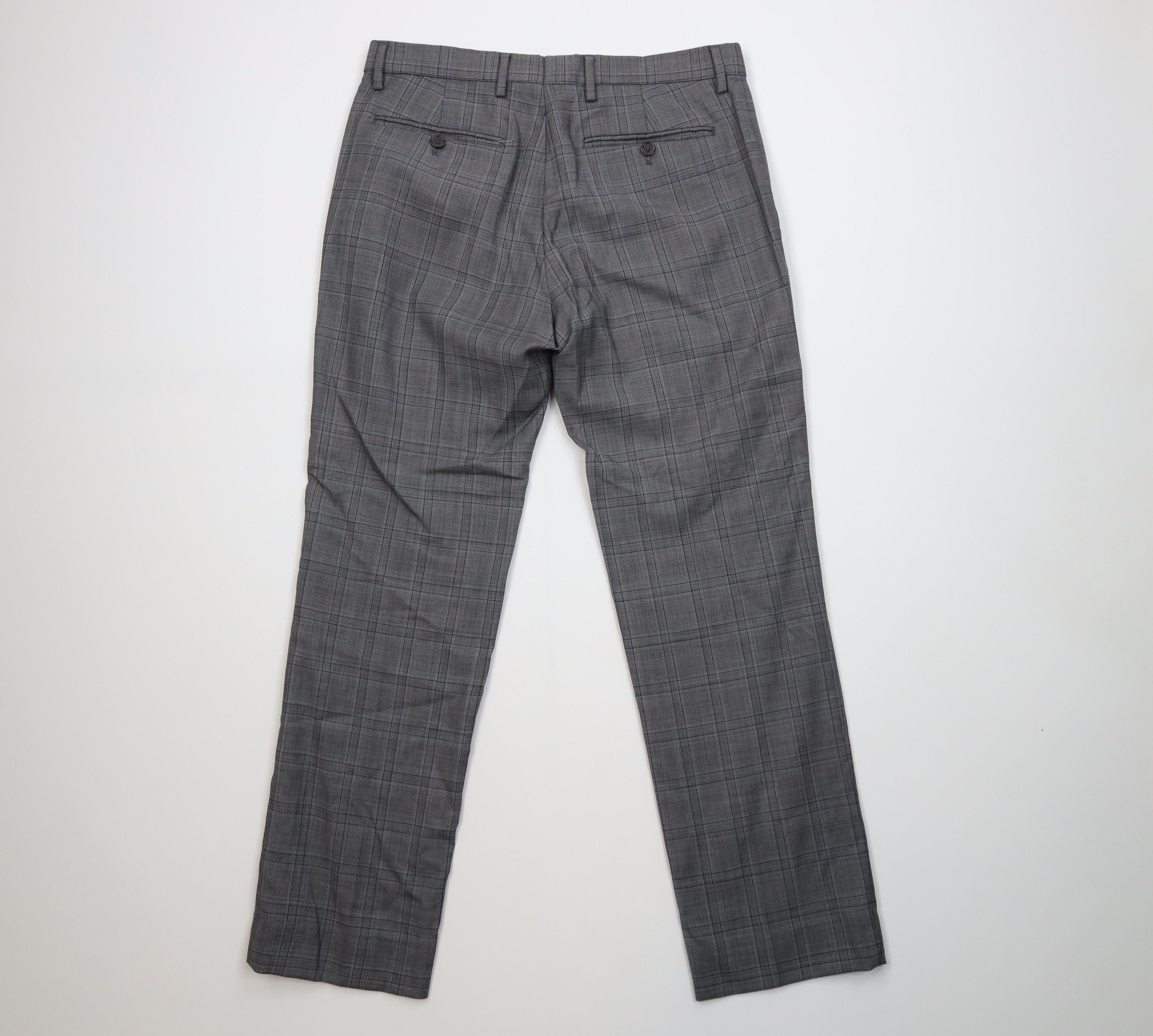 Banana Republic Banana Republic Slim Fit Wool Knit Chino Pants Gray Plaid Size US 31 - 11 Thumbnail