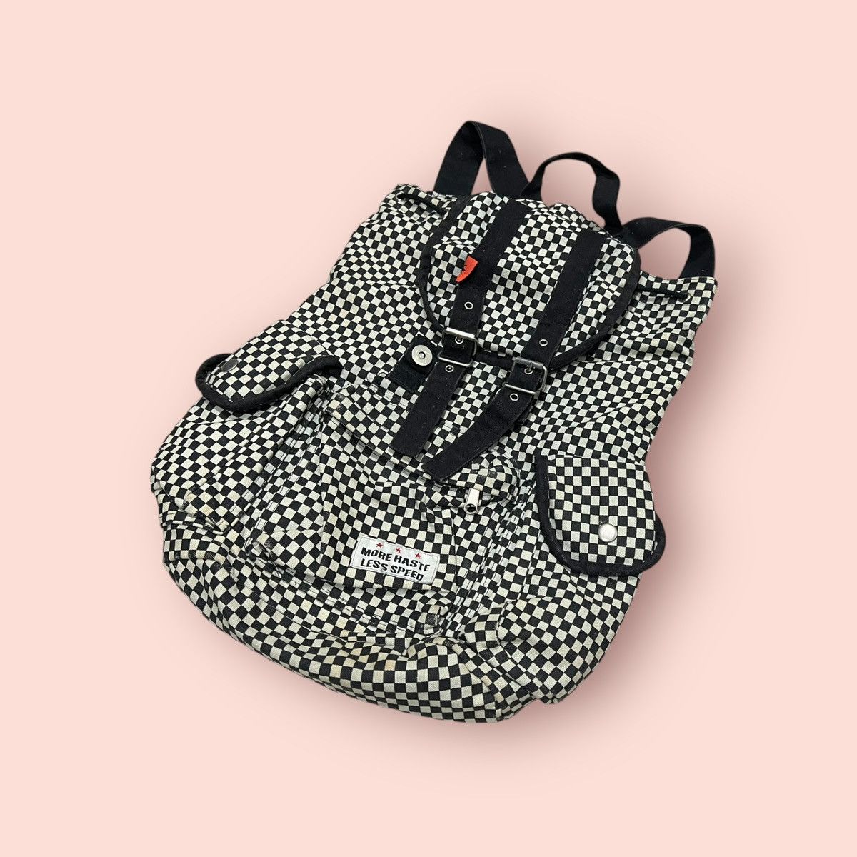Vintage VINTAGE JAPAN DESIGN CHECKERED CANVAS BACKPACK / RUCKSACK Size ONE SIZE - 3 Thumbnail