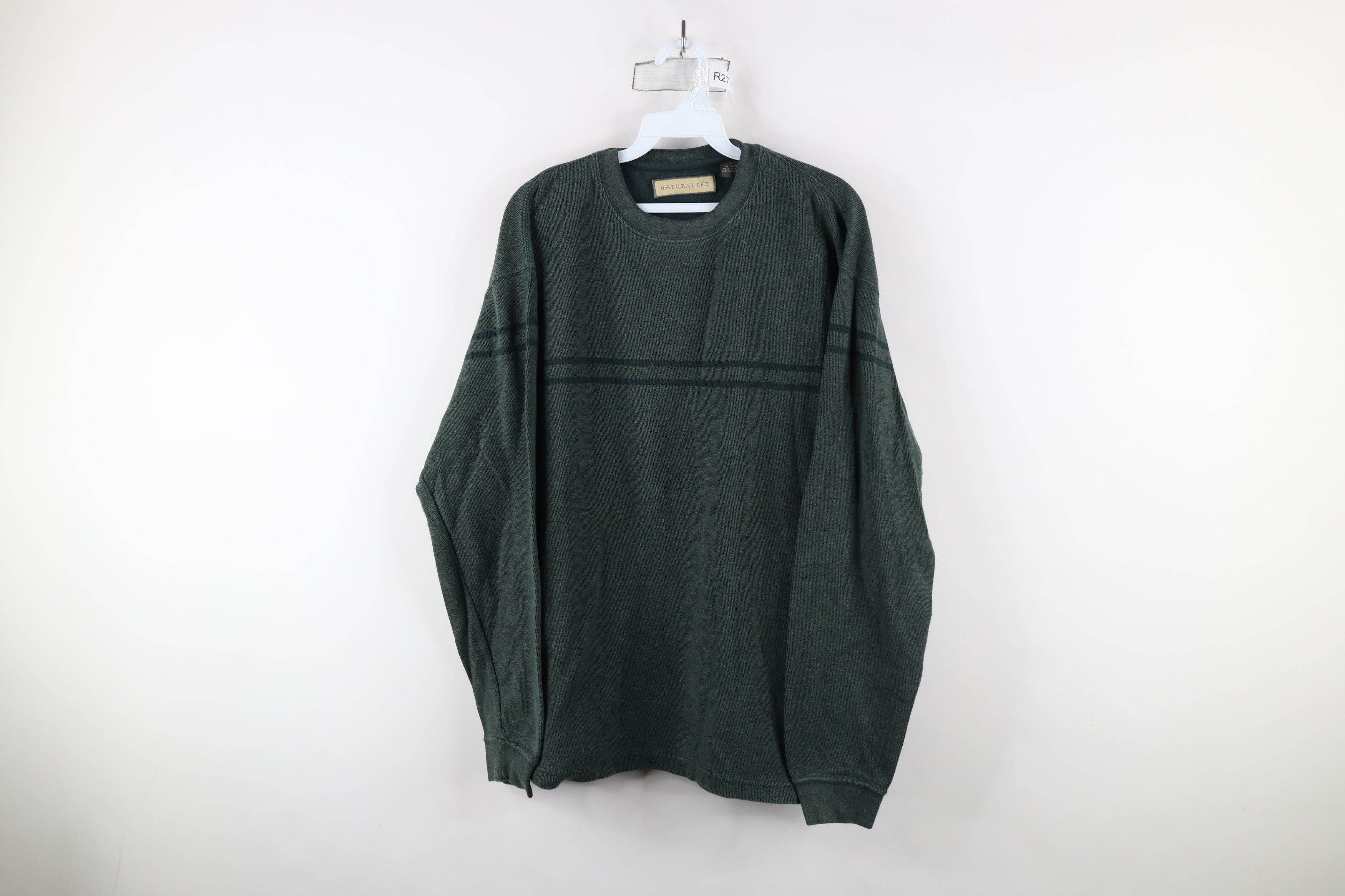 Vintage Vintage 90s Streetwear Ribbed Knit Long Sleeve T-Shirt Size US L / EU 52-54 / 3 - 1 Thumbnail