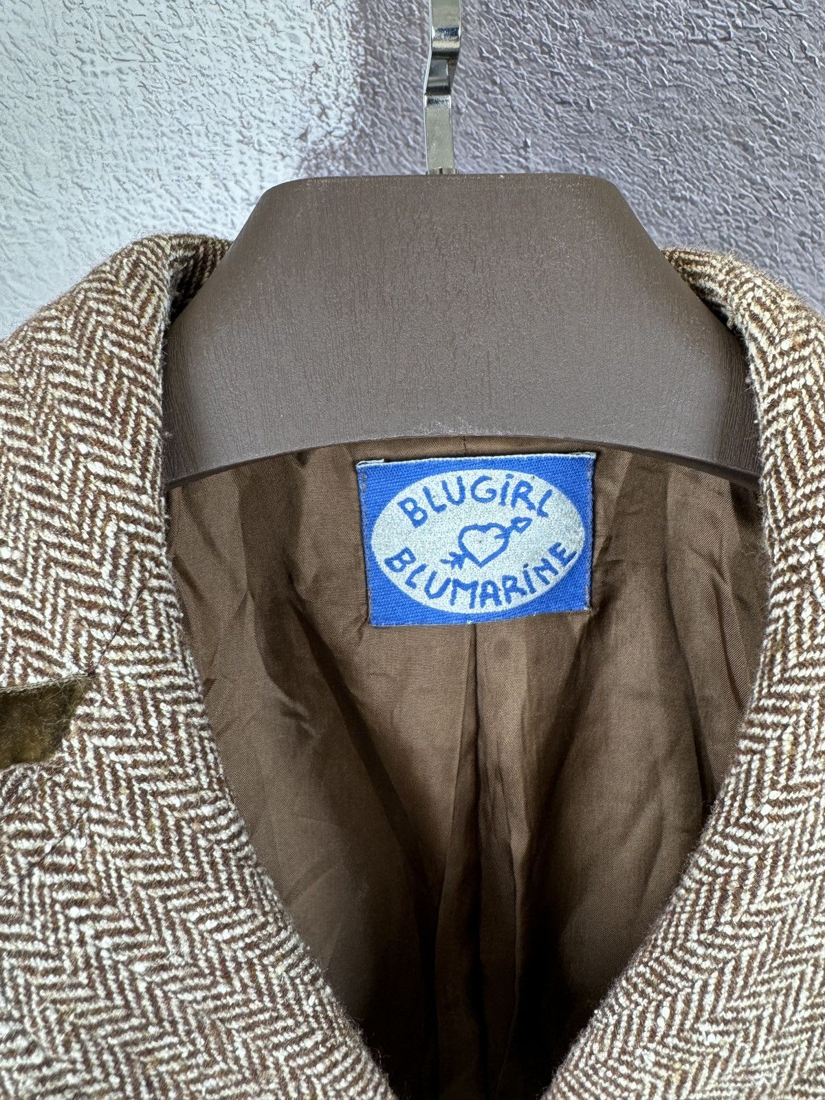 Blumarine Blugirl Blumarine herringbone tweed double-breasted blazer Size M / US 6-8 / IT 42-44 - 8 Thumbnail