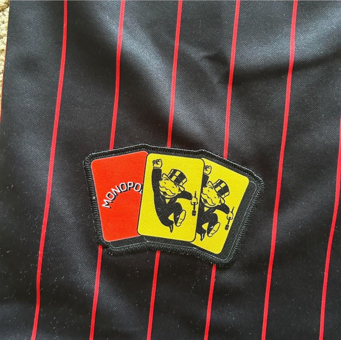 Other Custom Black and Red Striped Monopoly Jersey Size US L / EU 52-54 / 3 - 4 Thumbnail