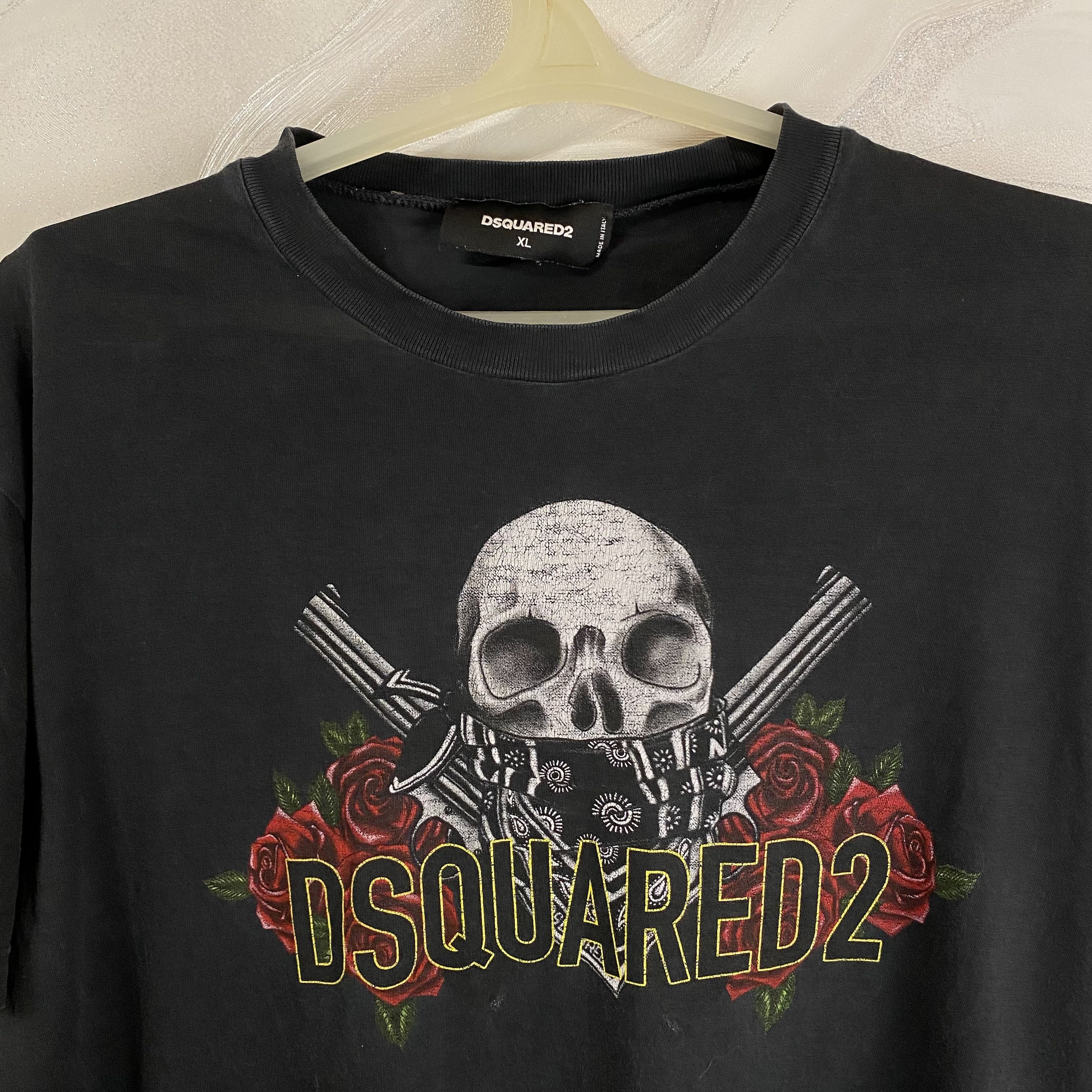 Dsquared2 DSQUARED T-SHIRT BLACK SKULLS & GUNS XL Size US XL / EU 56 / 4 - 2 Thumbnail