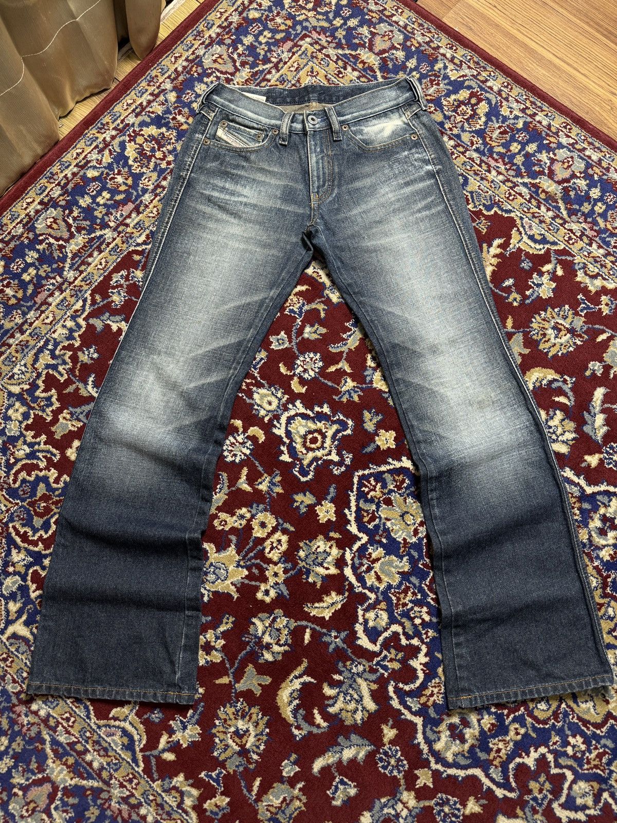 Diesel 24-26x29 Diesel Zink Low Rise Bootcut Flared Faded Jeans Y2K Size 24" / US 00 / IT 34 - 1 Thumbnail
