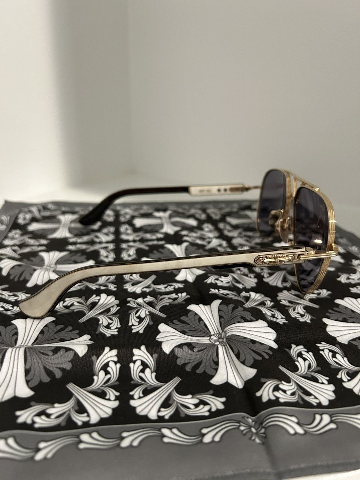 Chrome Hearts RARE CHROME HEARTS “Wet Tee” aviator yacht master sunglasses Size ONE SIZE - 6 Thumbnail