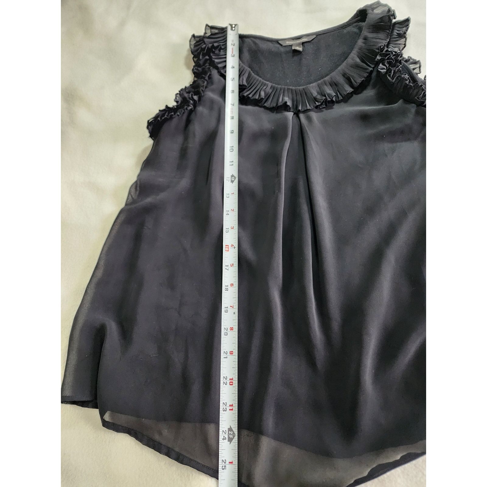 Banana Republic Banana Republic Sleeveless Pleated Ruffle Top Small Size S / US 4 / IT 40 - 6 Thumbnail