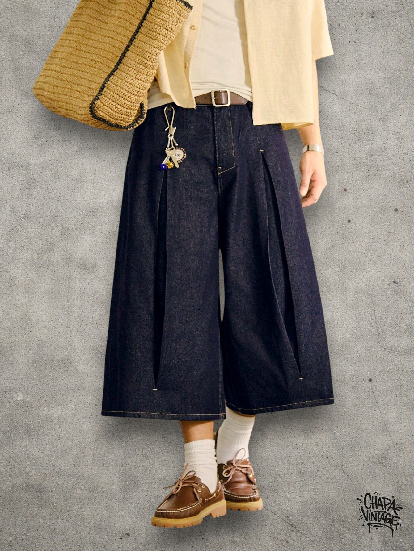 Vintage Denim Wide shorts Size US 32 / EU 48 - 1 Thumbnail