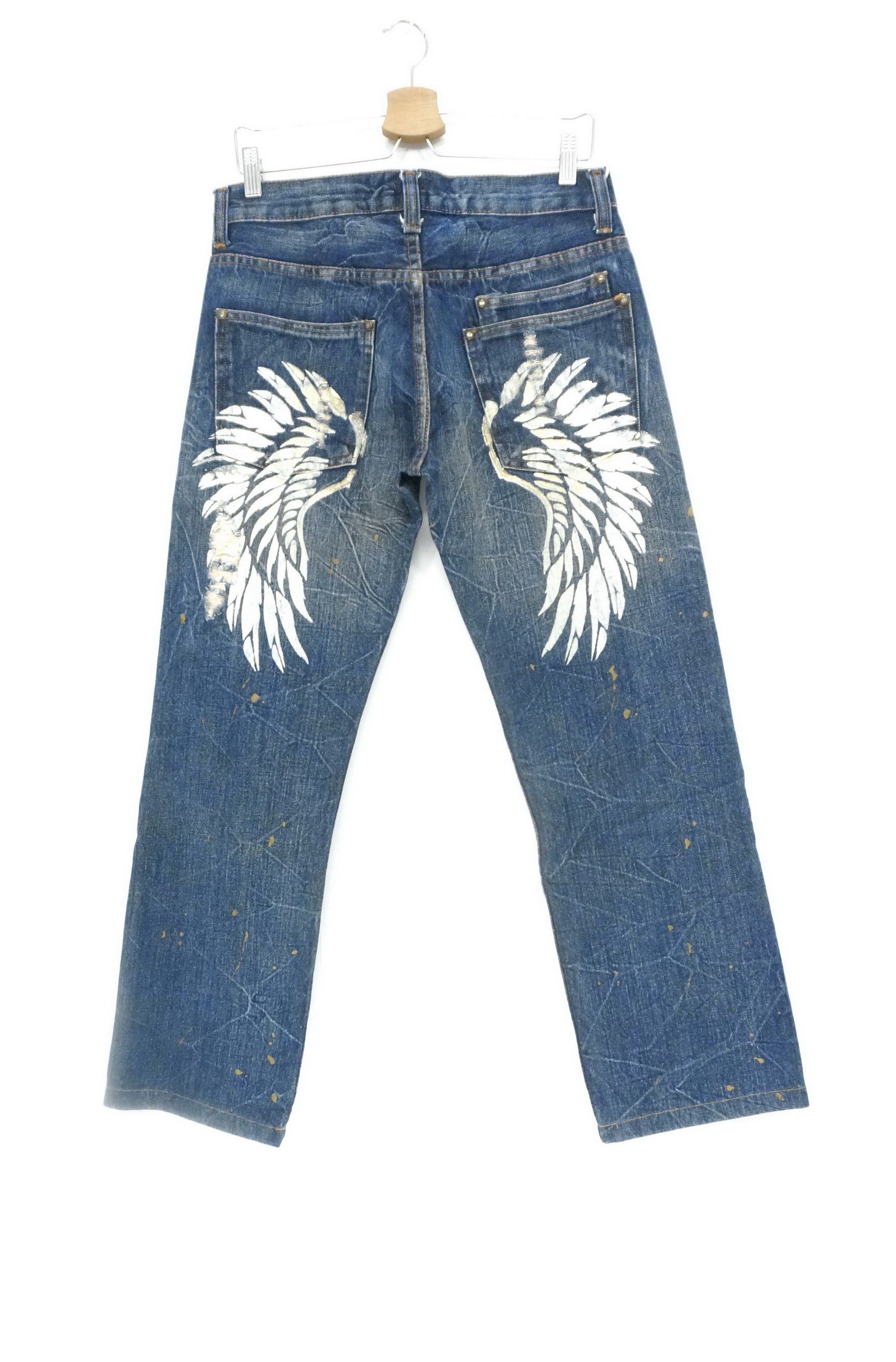 Other Legend of Glamour Wings Distressed Jeans Size US 32 / EU 48 - 1 Thumbnail