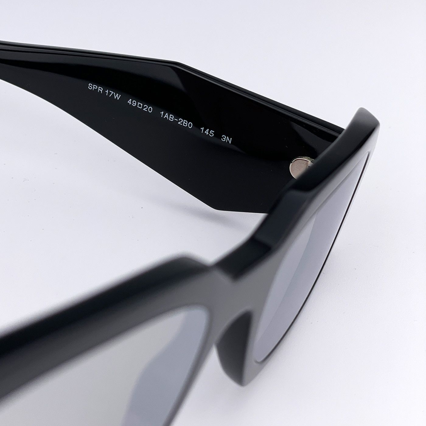 Prada NEW Prada PR17WS 1AB2B0 Black Grey Silver Square Sunglasses Size ONE SIZE - 5 Thumbnail