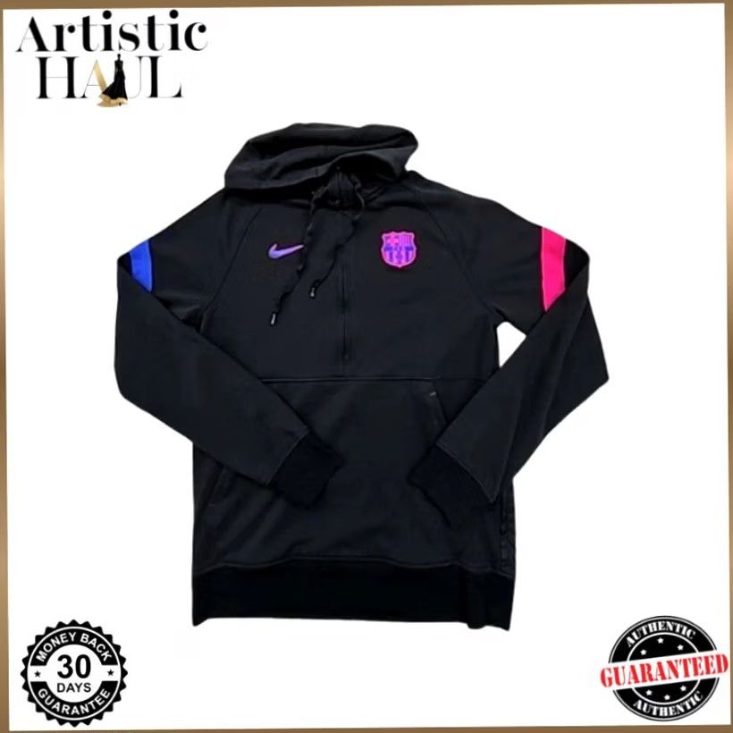 Nike Nike FC Barcelona Dri-FIT Pullover Hoodie Nike Mens Black S Size US S / EU 44-46 / 1 - 2 Thumbnail