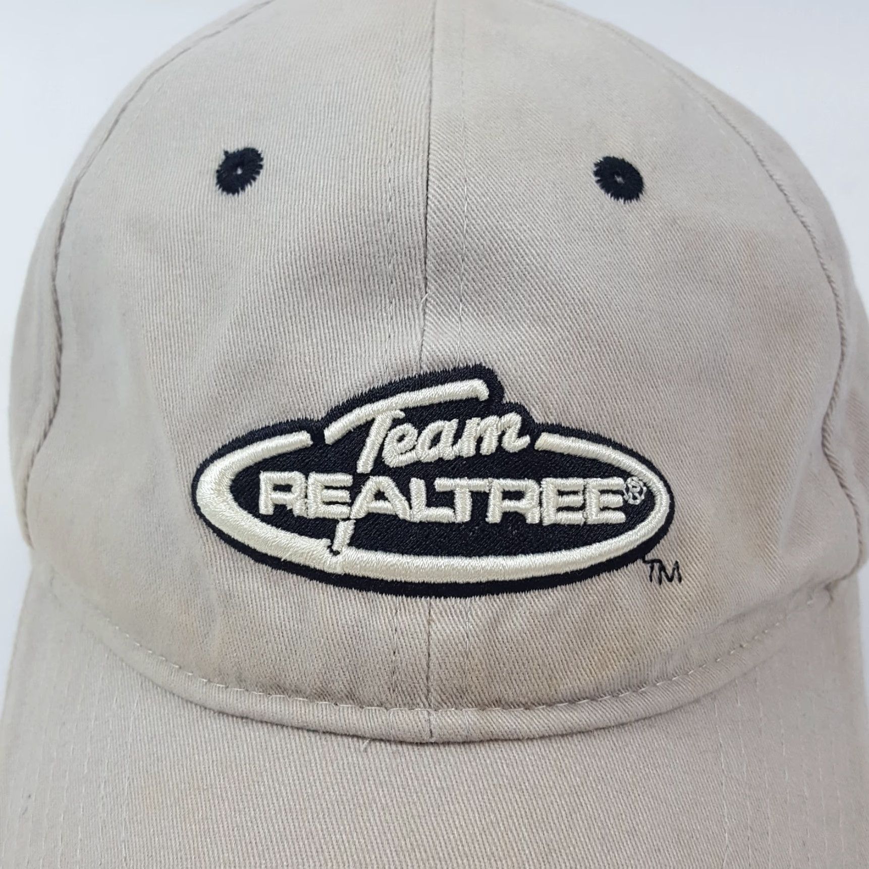 Realtree VINTAGE Realtree Adjustable Snapback Baseball Cap Hat - Beige - Retro Hunting NASCAR - Mens Size ONE SIZE - 2 Thumbnail
