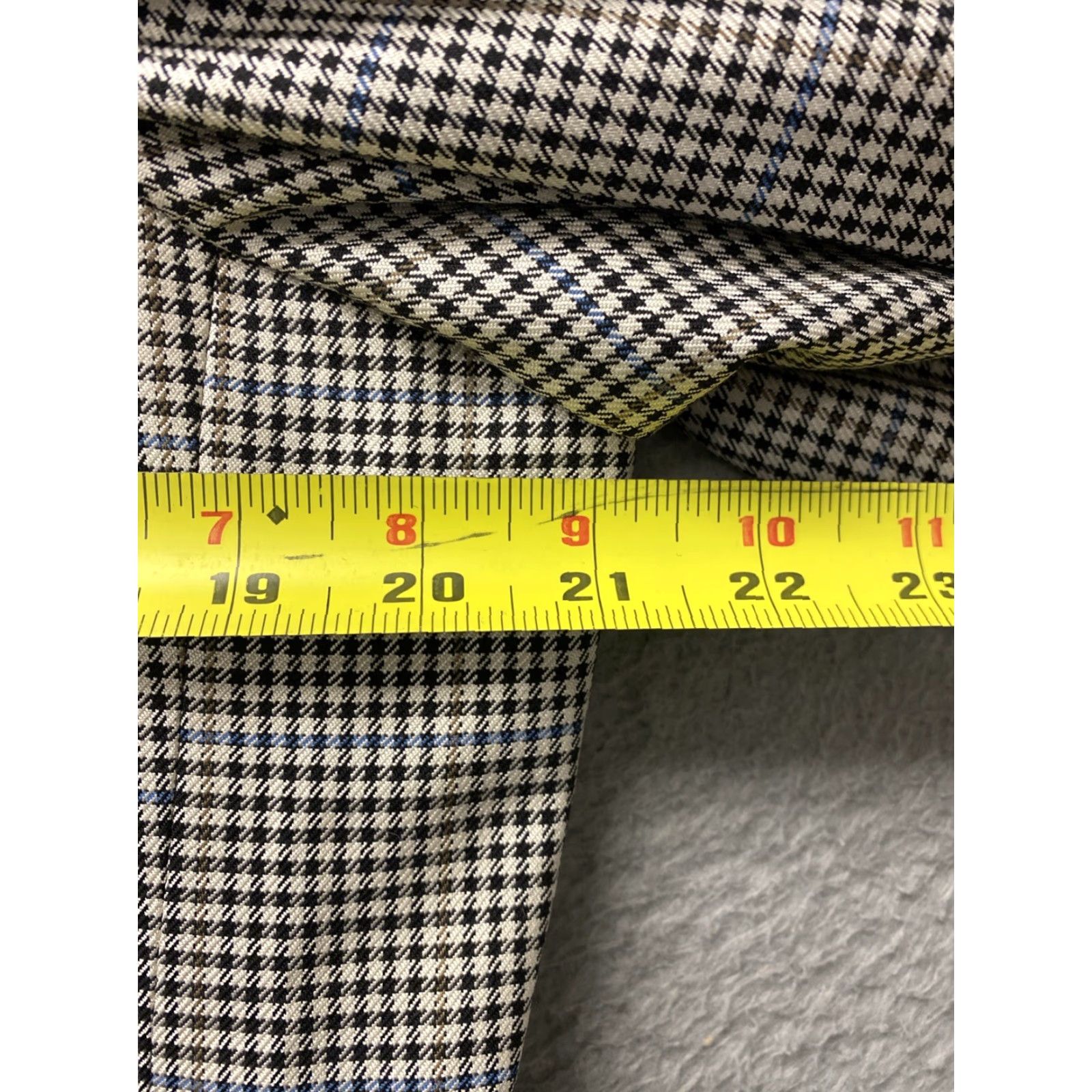 Roundtree & Yorke Roundtree & Yorke Men's Sport Coat Blazer 42R Multicolor Houndstooth Plaid Wool-Silk Tweed Size 42R - 7 Thumbnail