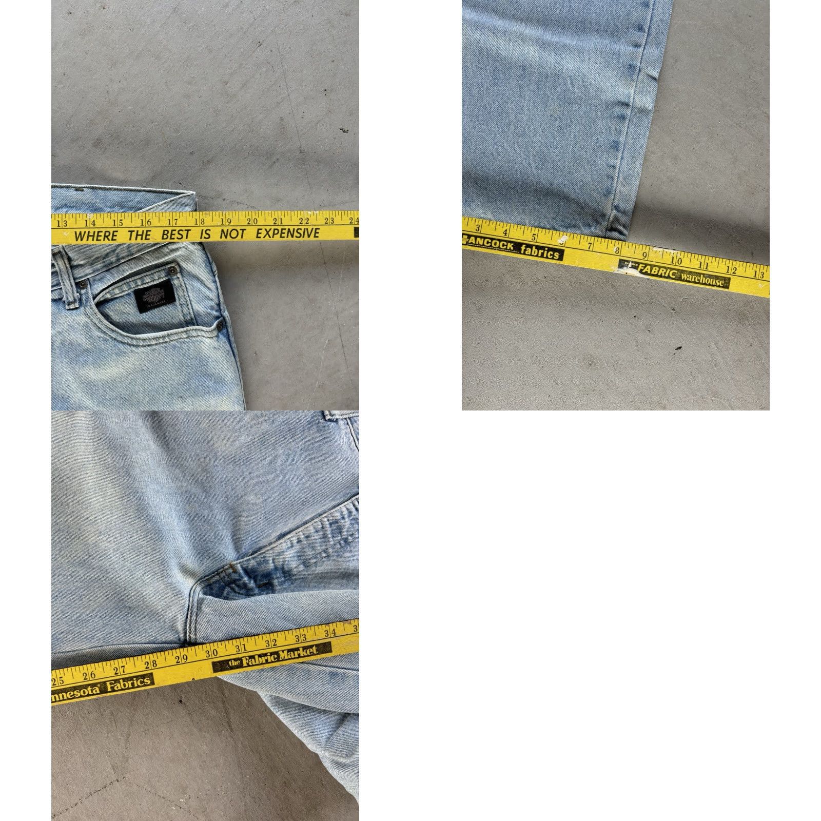 Harley Davidson VINTAGE Harley-Davidson Jeans Denim 36x30 Light Wash Straight 90s Mens Blue Cotton Regular Jeans Size US 36 / EU 52 - 8 Thumbnail