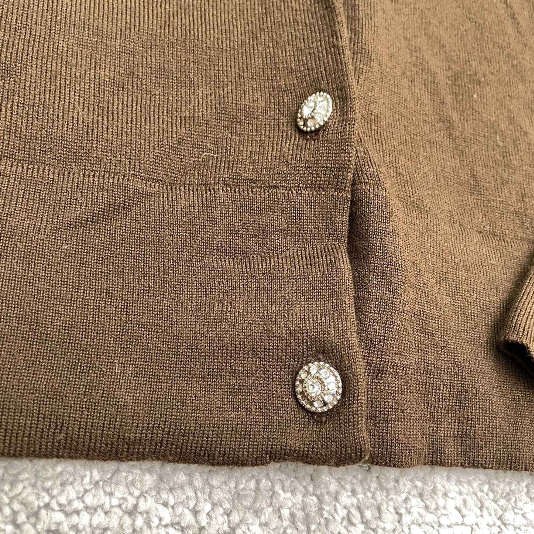 J.Crew J.Crew Wool Cardigan Sweater Womens Small Moss Green V-Neck Casual Lightweight Long Sleeve Size S / US 4 / IT 40 - 3 Thumbnail