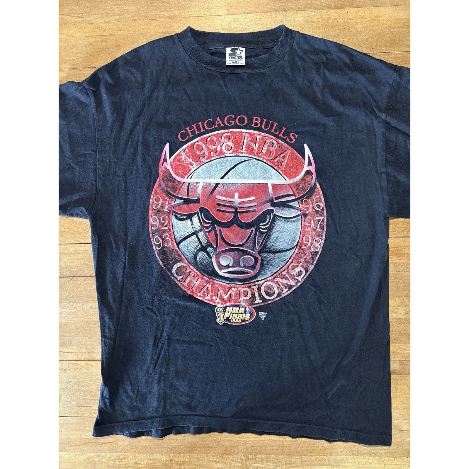 Starter × Vintage Vintage Starter CHICAGO BULLS 1998 NBA Finals Champions Tour Size L / US 10 / IT 46 - 8 Thumbnail